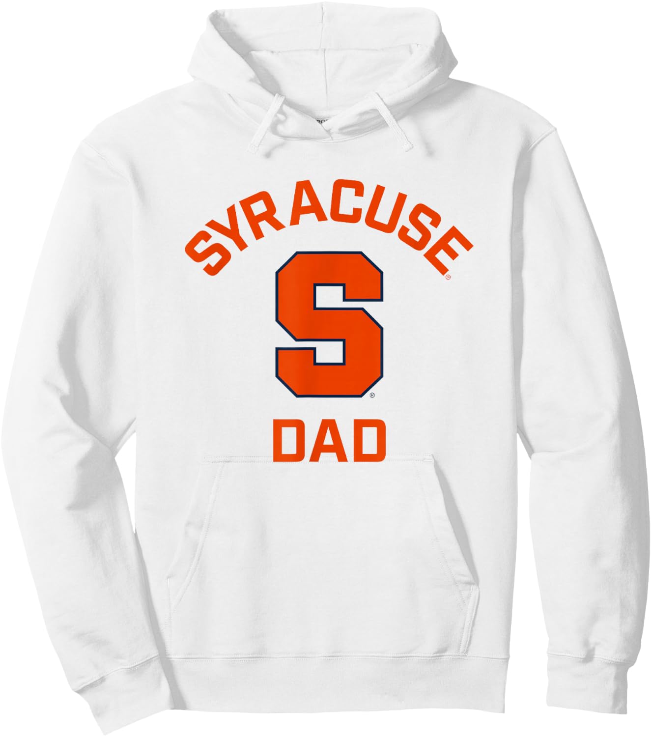Syracuse University Orange Arched Dad Hoodie - Hoodie | White