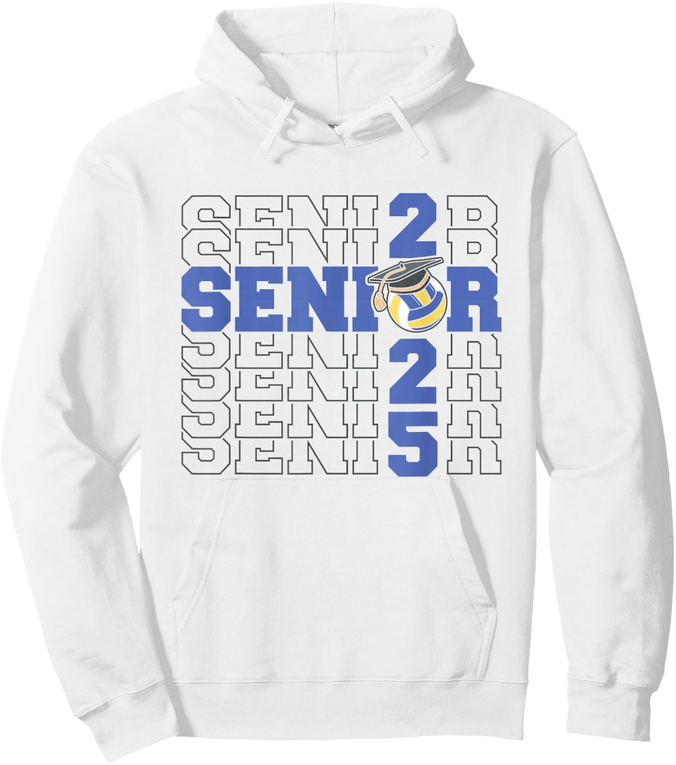 Class of 2025 Volleyball Senior Night Hoodie - Hoodie | White