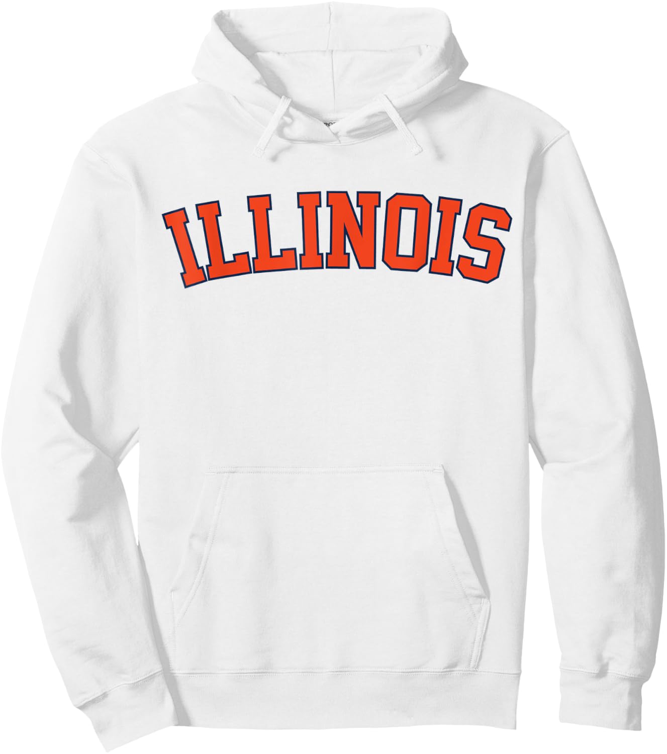 Retro Illinois Vintage Illinois Orange Blue Throwback IL Hoodie - Hoodie | White