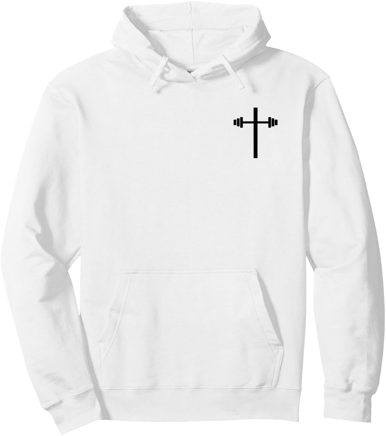 Cross Gym Workout Dumbbell Christian Hoodie - Hoodie | White