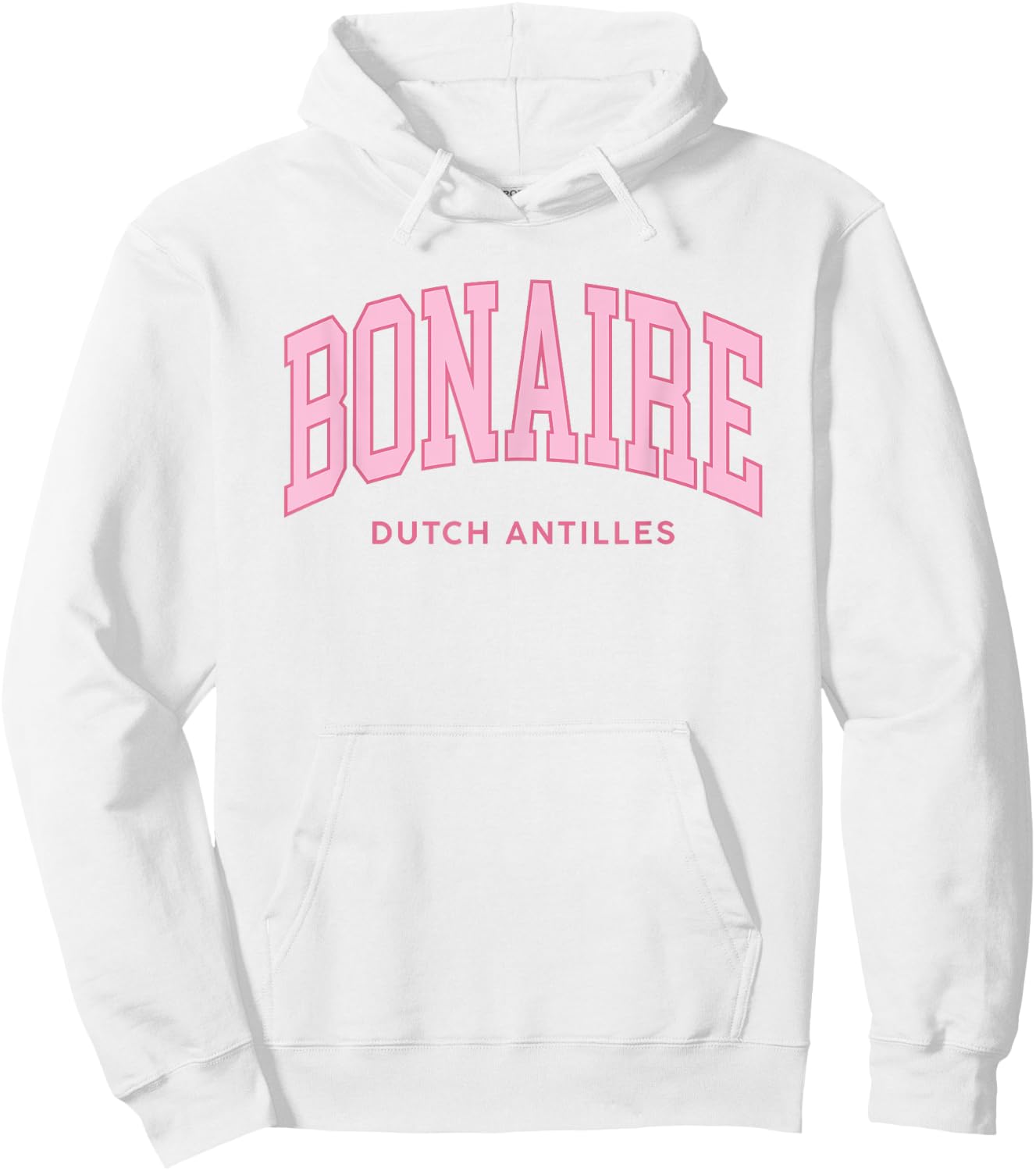 Vintage Bonaire Pink Retro Preppy Throwback Souvenir Hoodie - Hoodie | White