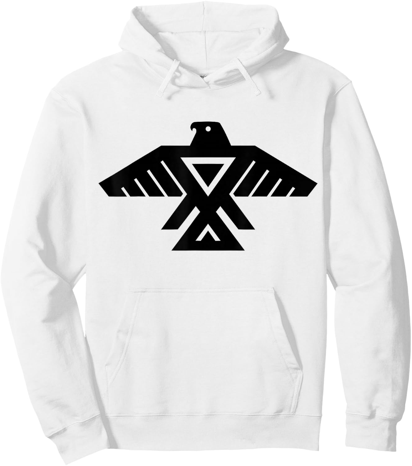 Flags and Symbols Anishinaabe Native American Thunderbird Symbol Hoodie - Hoodie | White