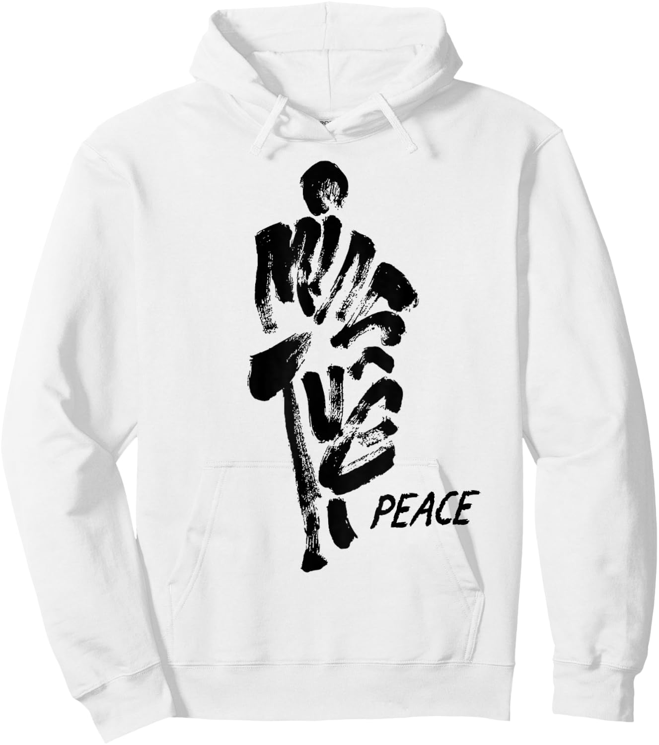 Thich Minh Tue Vietnamese Buddha Peace Lotus Calligraphy Hoodie - Hoodie | White