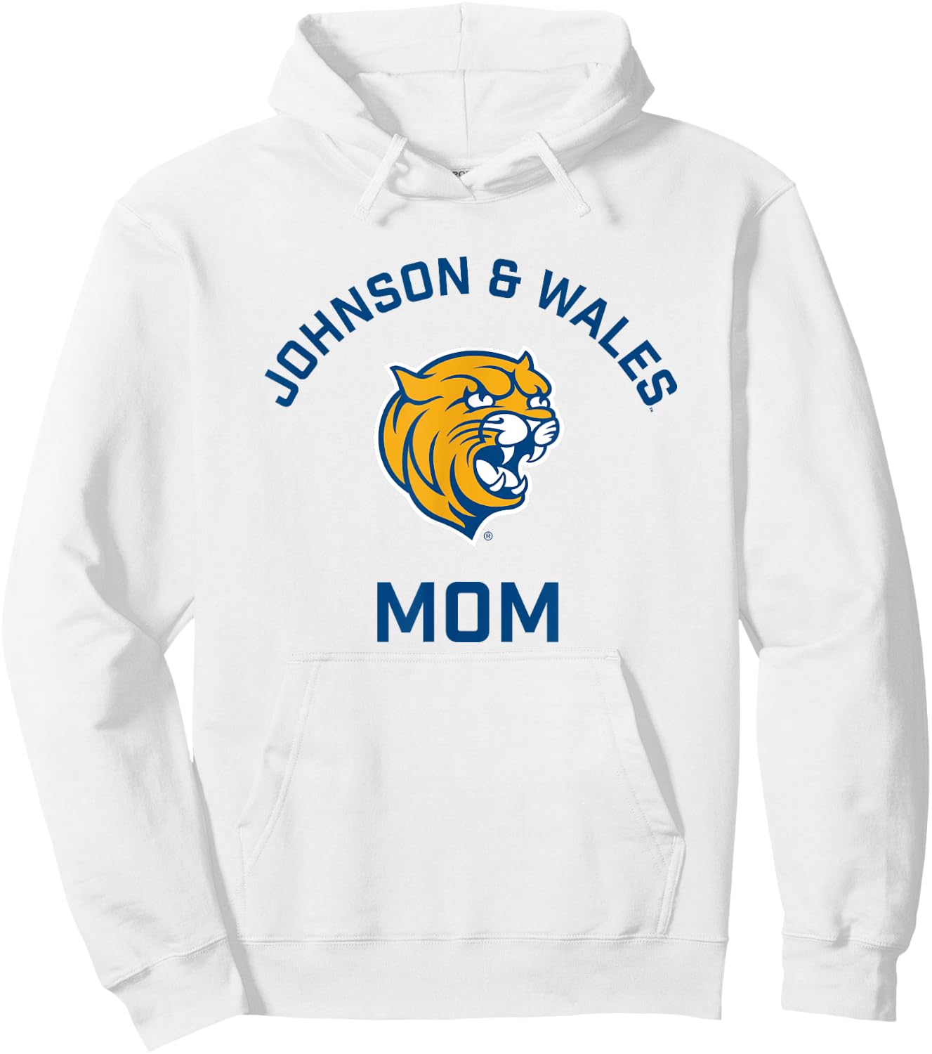 Johnson and Wales University JWU Wildcats Arched Mom Hoodie - Hoodie | White