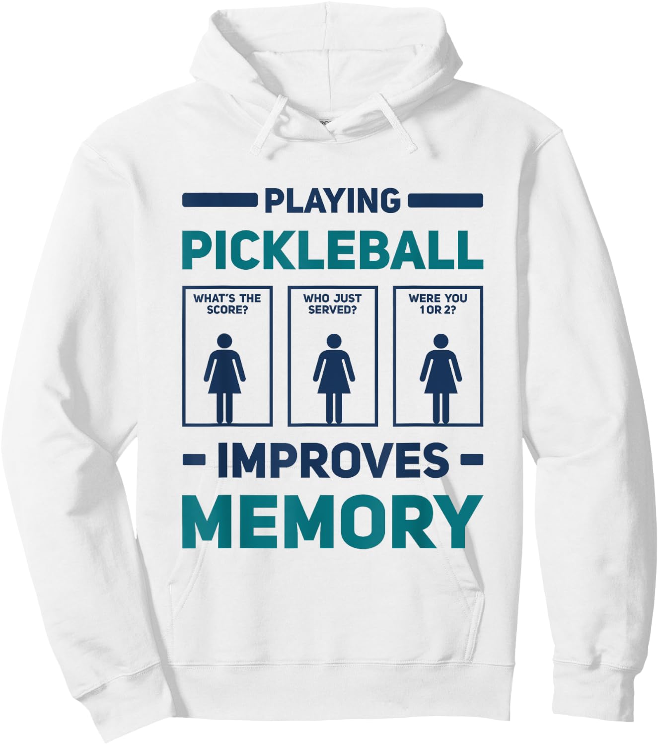 Playing Pickleball Improves Memory Dink Player Pickleball Hoodie - Hoodie | White