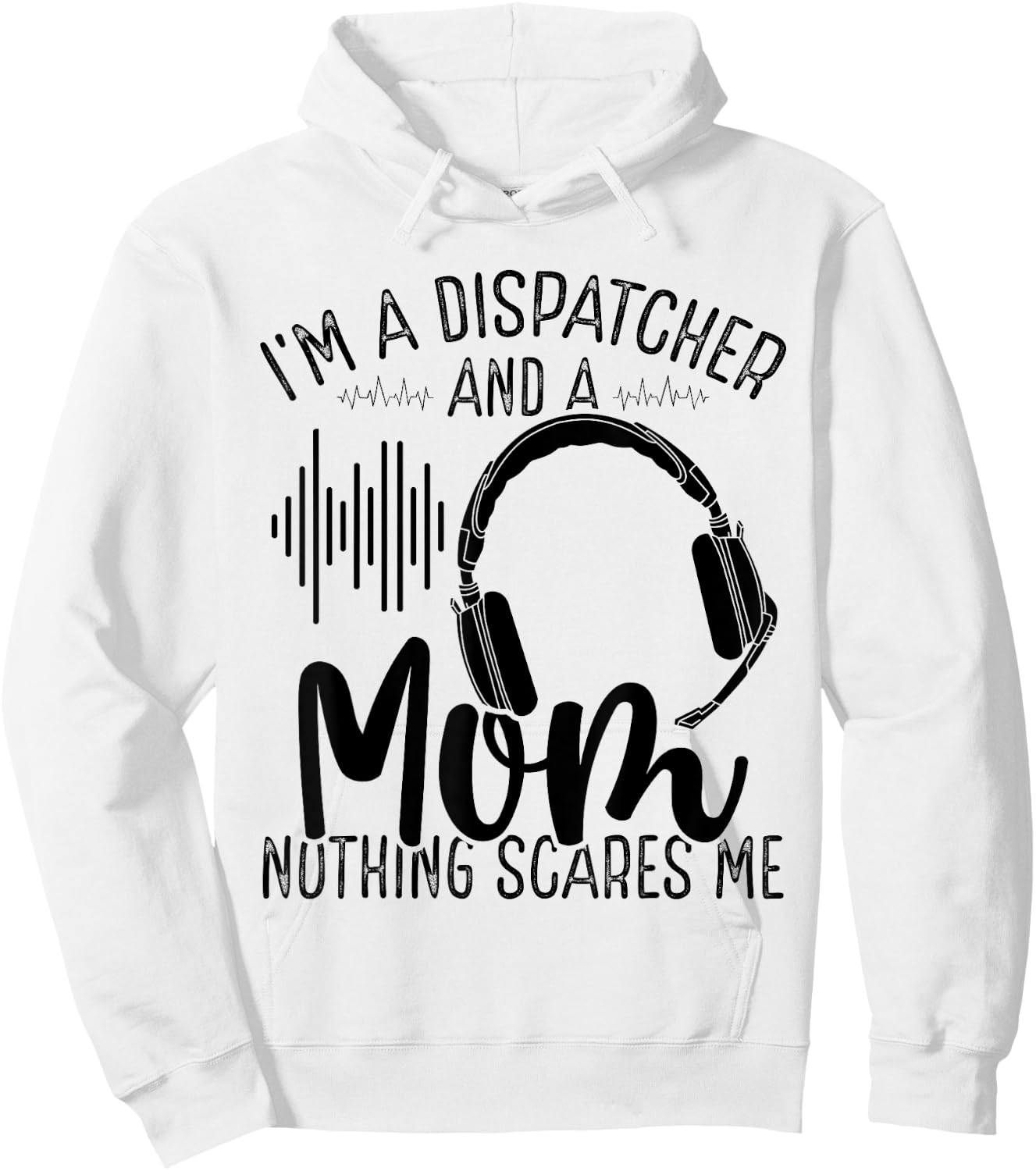 911 Dispatch Operator Mothers Day Gold Line Dispatcher Mom Hoodie - Hoodie | White