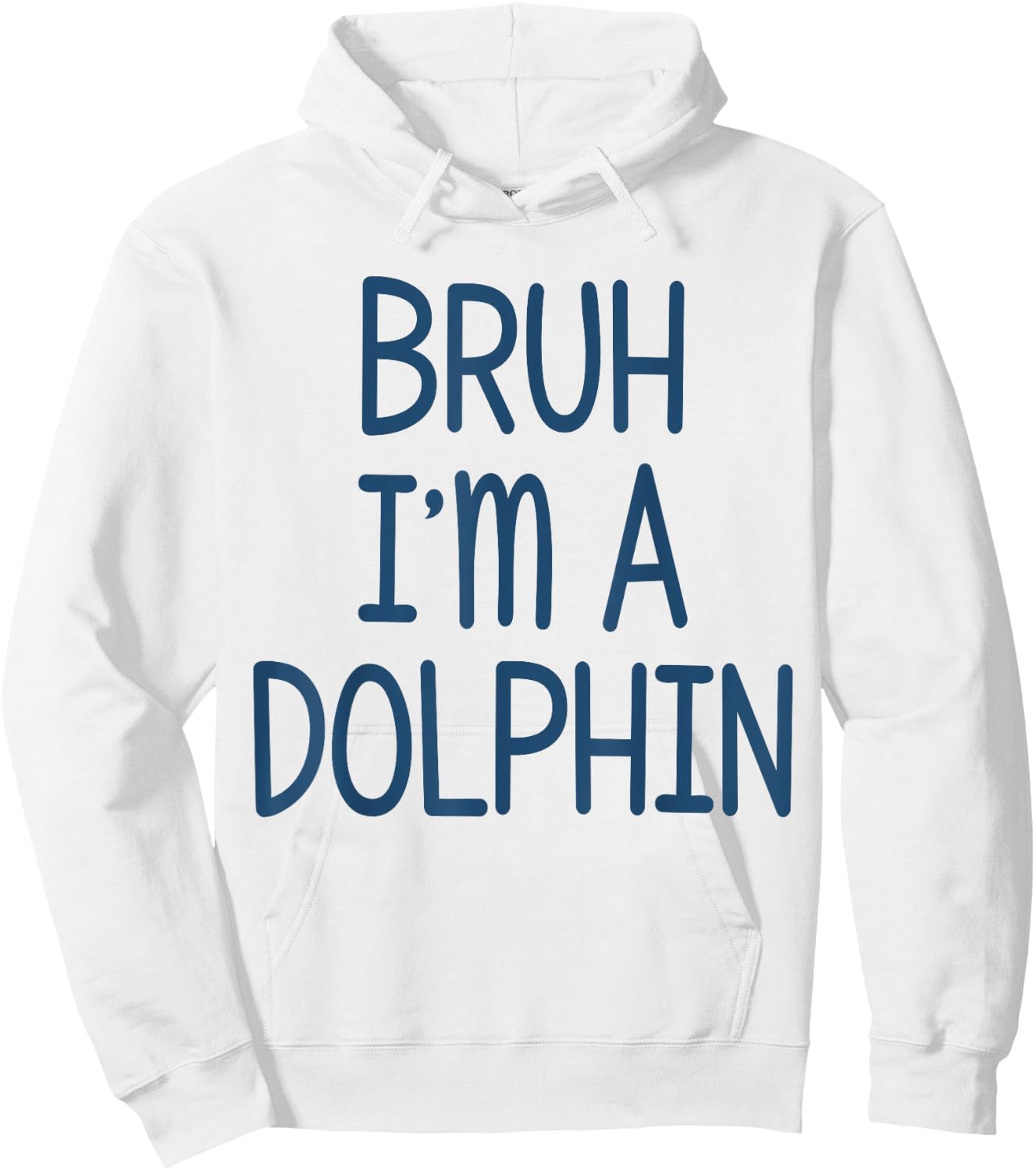 Pretend I'm A Dolphin Funny Lazy Halloween Costume Party Hoodie - Hoodie | White