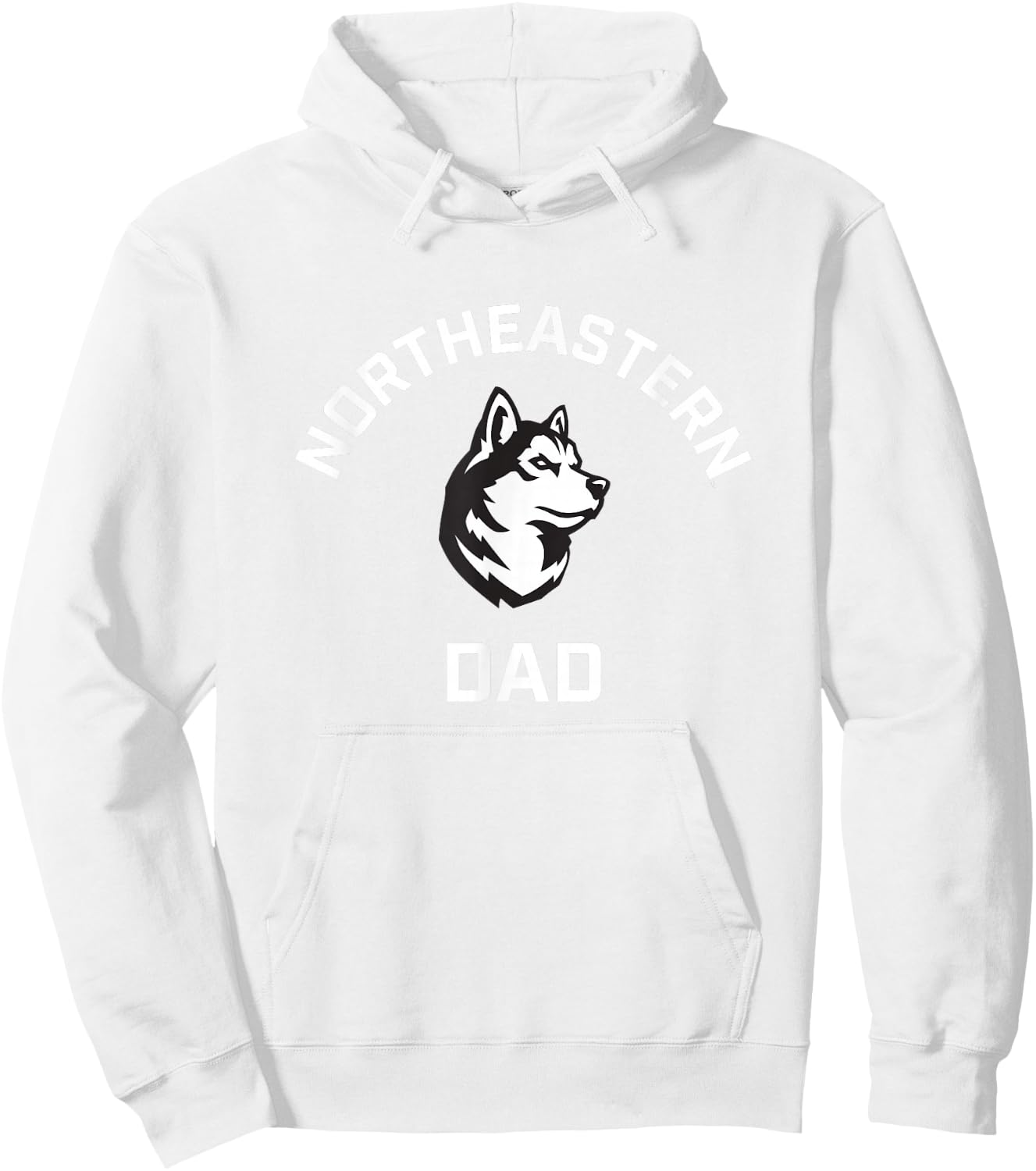 Northeastern University NEU Huskies Arched Dad Hoodie - Hoodie | White