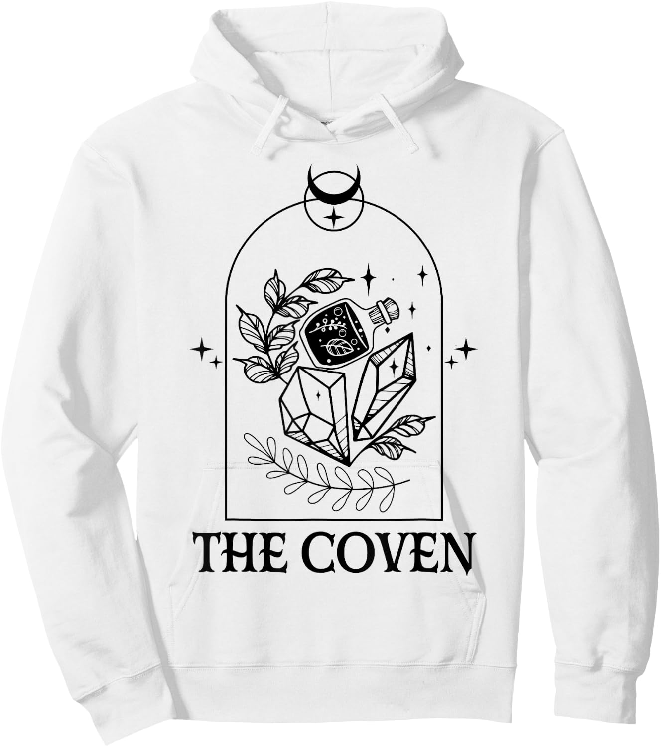The Coven Bride Gothic Witch Bachelorette Matching Halloween Hoodie - Hoodie | White