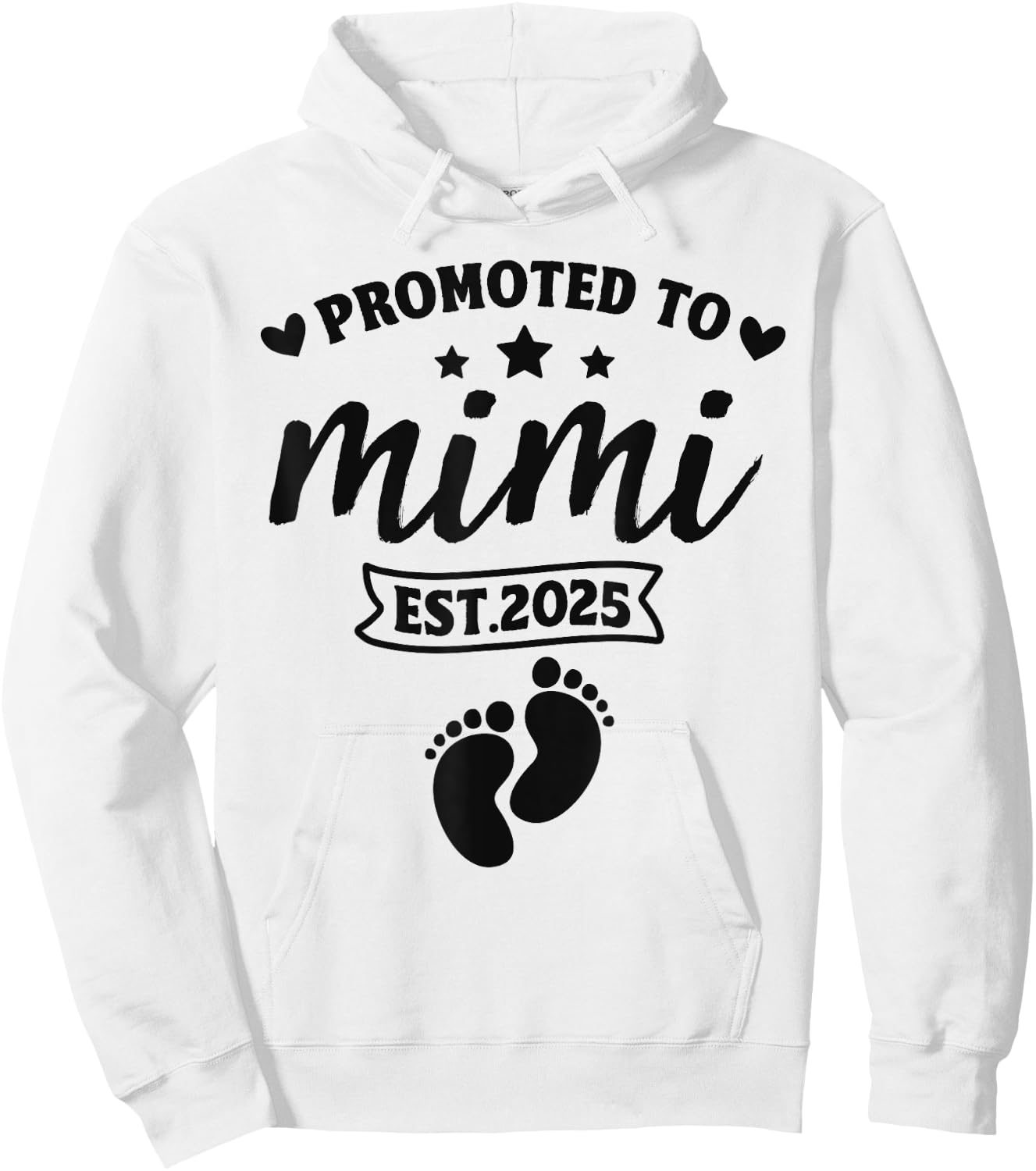 Promoted To Mimi Est. 2025 - Women New Grandma 2025 Hoodie - Hoodie | White