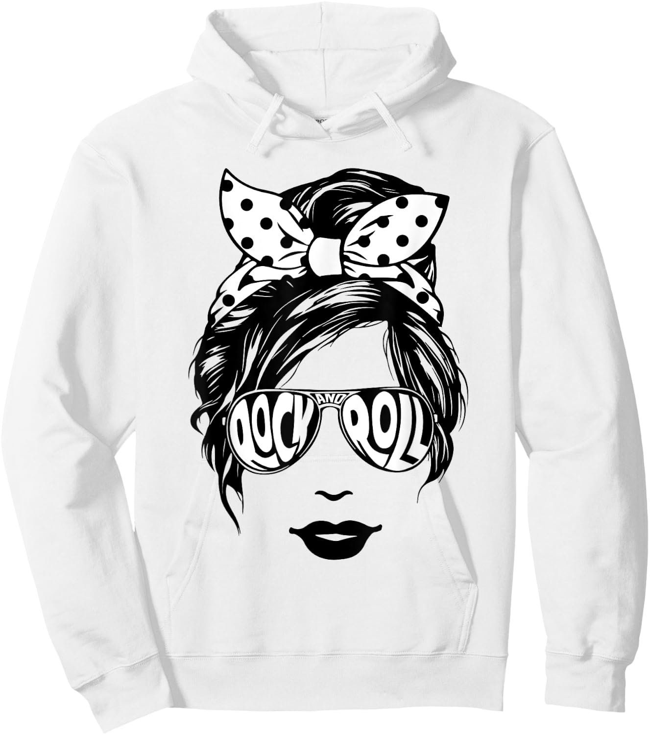 50s Rockabilly Pinup Clothing 1950s Sock Hop Rock and Roll Hoodie - Hoodie | White