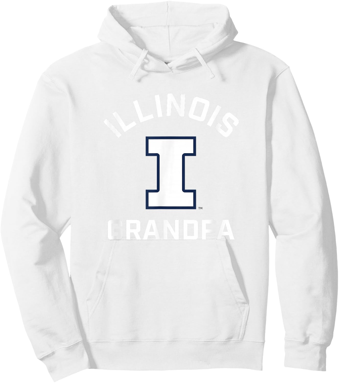 University of Illinois Fighting Illini Arched Grandpa Hoodie - Hoodie | White