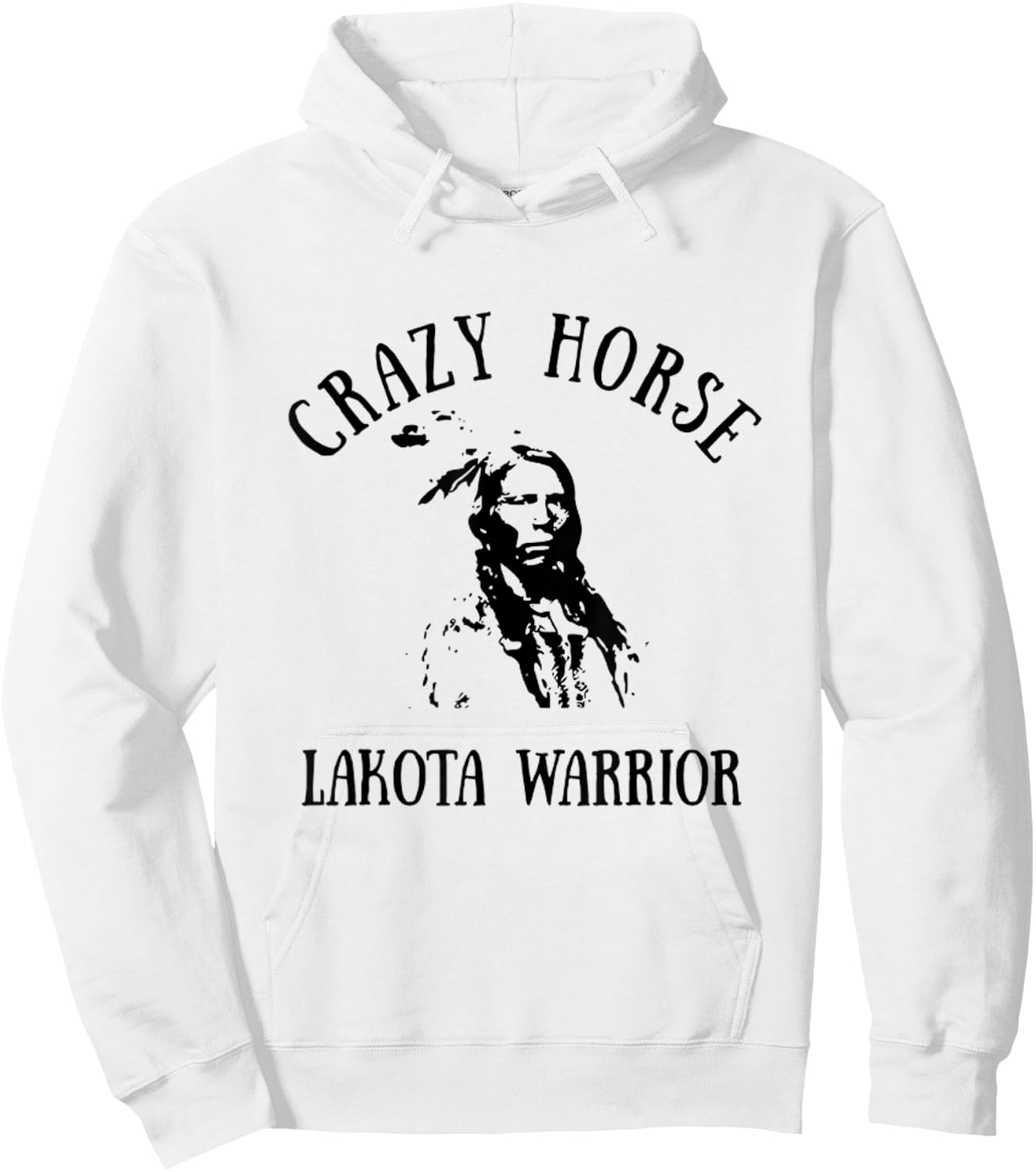 Crazy Horse Lakota Warrior Indian Native American Hoodie - Hoodie | White