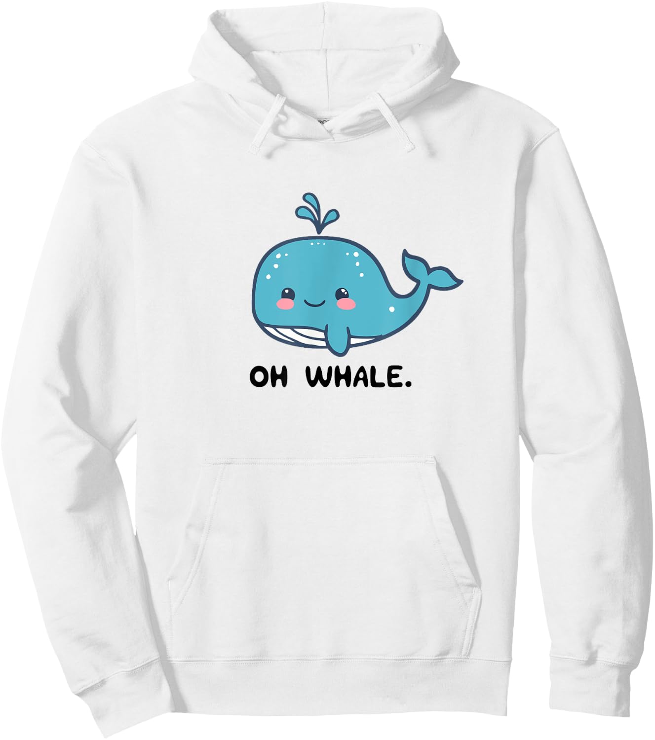 Oh Whale, Funny Whales Gag Joke Pun Anime Graphic Hoodie - Hoodie | White