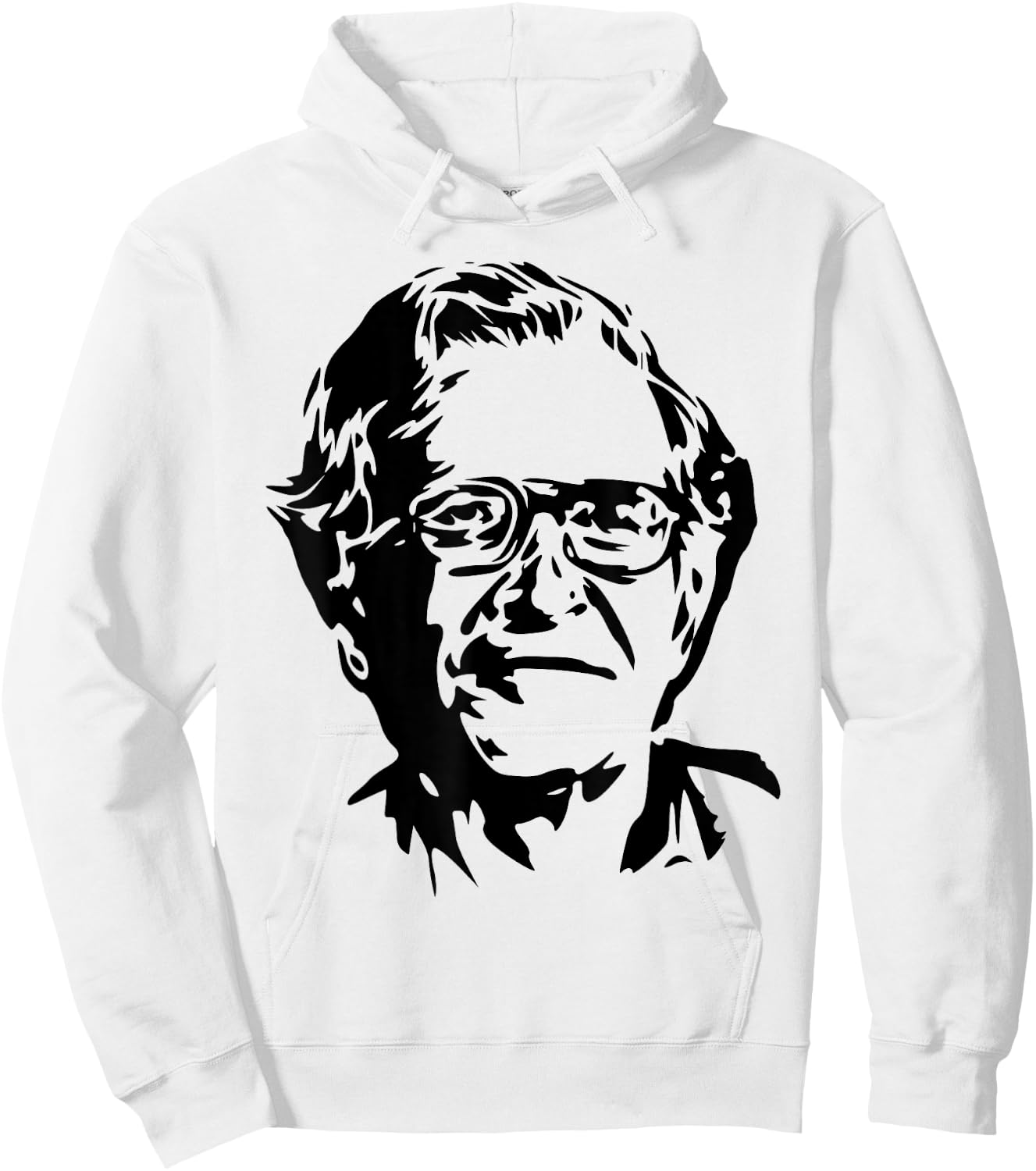 Noam Chomsky stencil Hoodie - Hoodie | White
