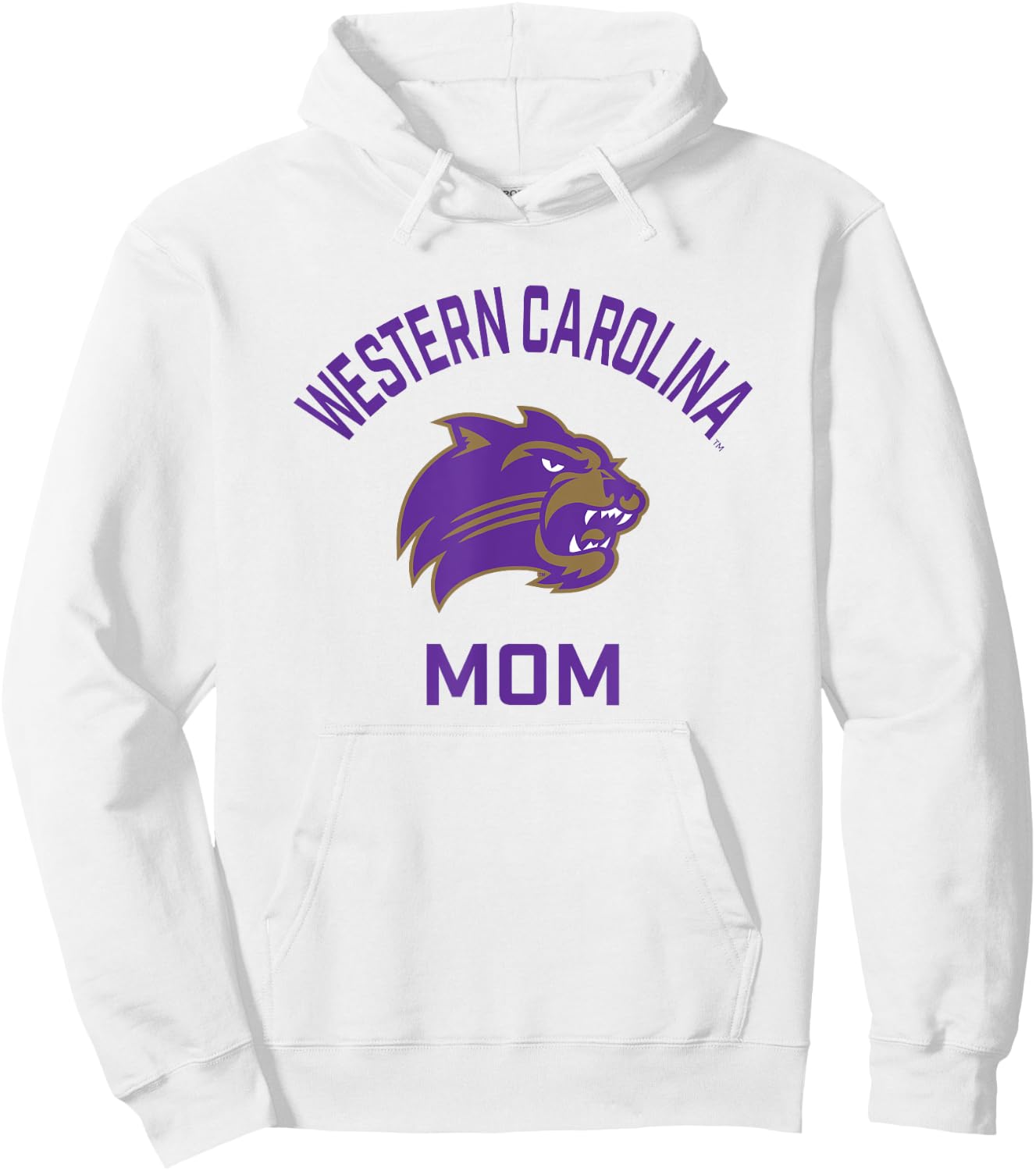 Western Carolina University Catamounts Arched Mom Hoodie - Hoodie | White