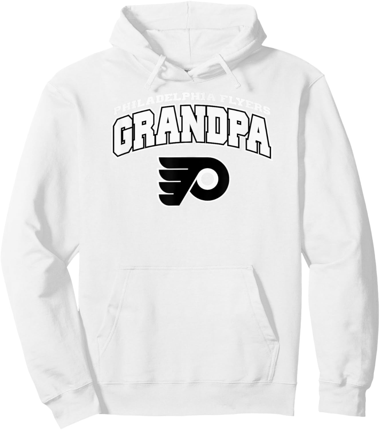 Philadelphia Flyers Grandpa Logo Orange Officially Licensed Hoodie - Hoodie | White