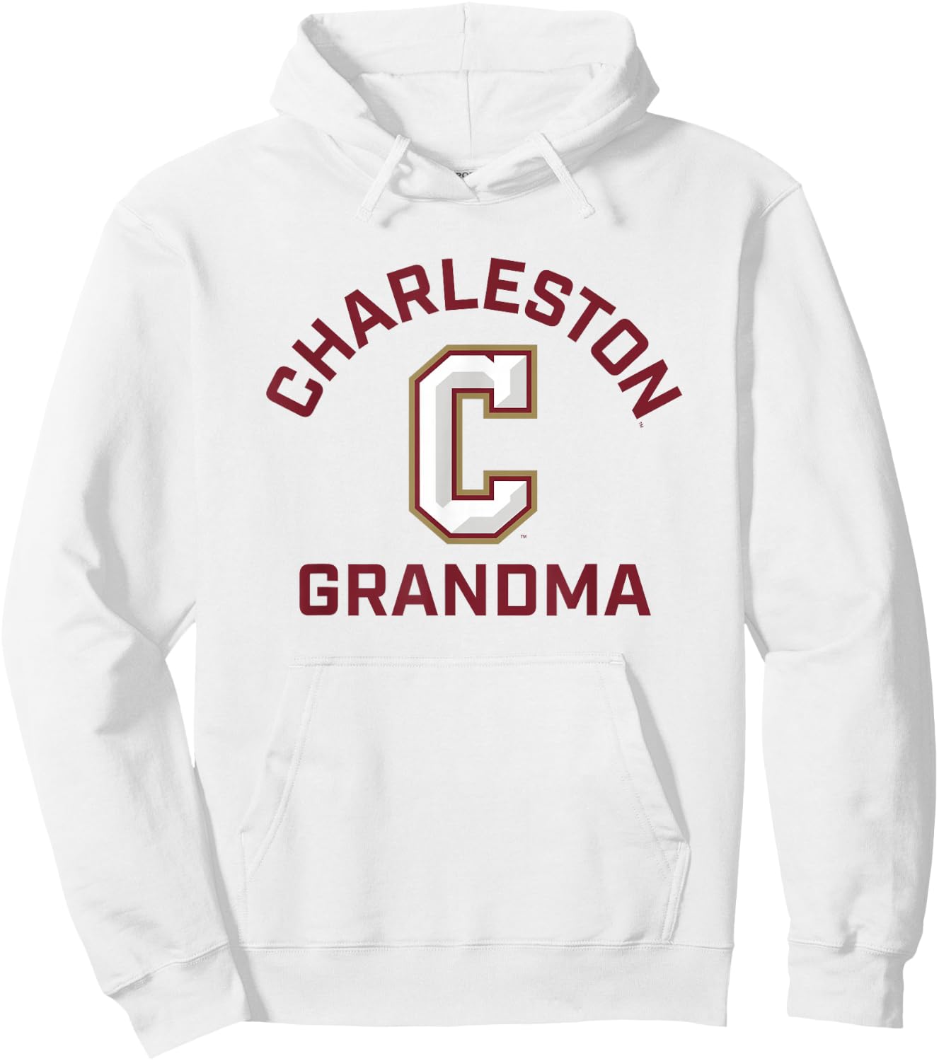 College of Charleston Cougars Arched Grandma Hoodie - Hoodie | White