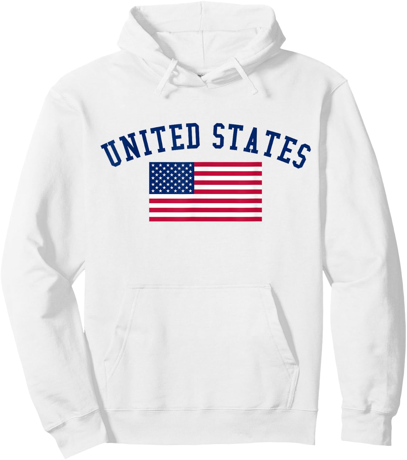 United States Patriotic US Flag Hoodie - Hoodie | White