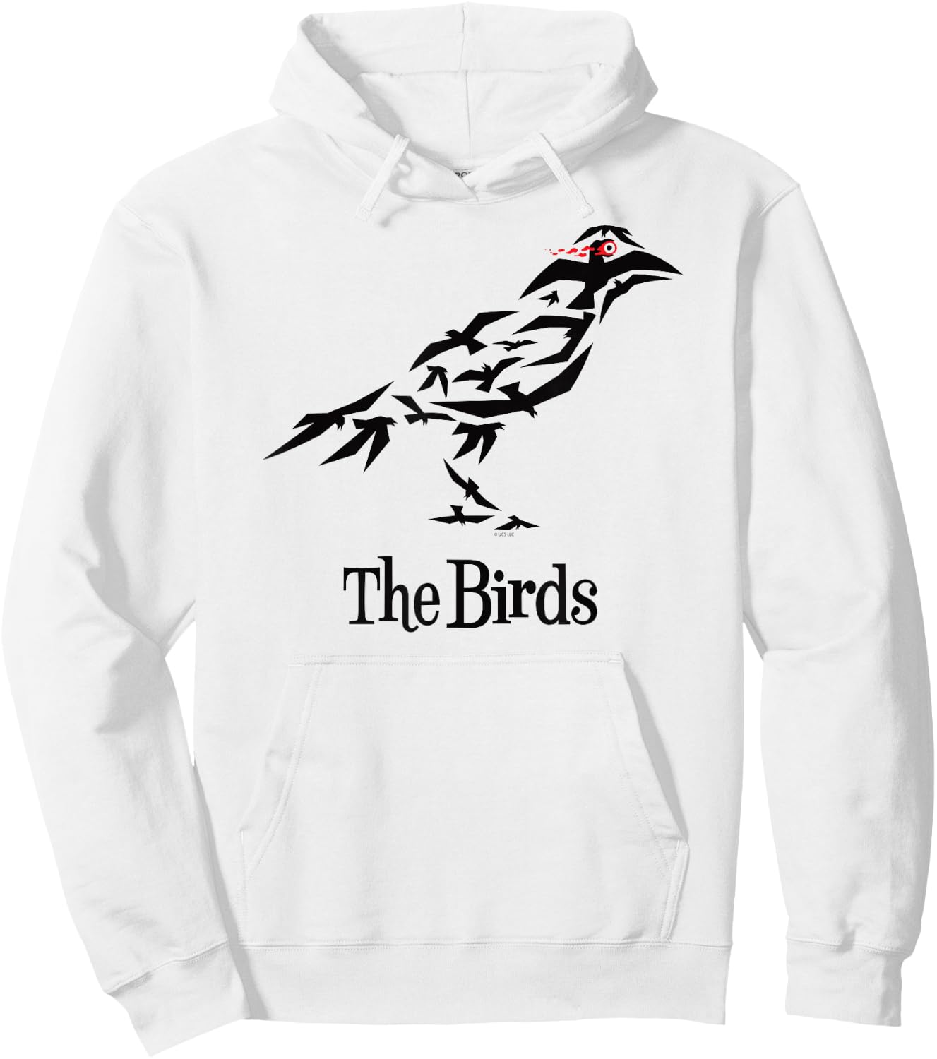 The Birds Alfred Hitchcock Raven Hoodie - Hoodie | White