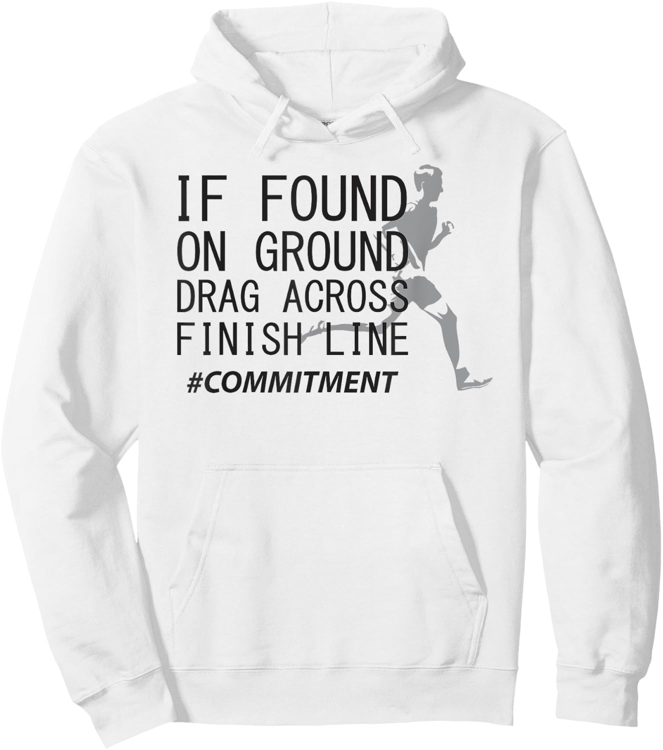 Drag across finish line cross country runner funny Gift Hoodie - Hoodie | White
