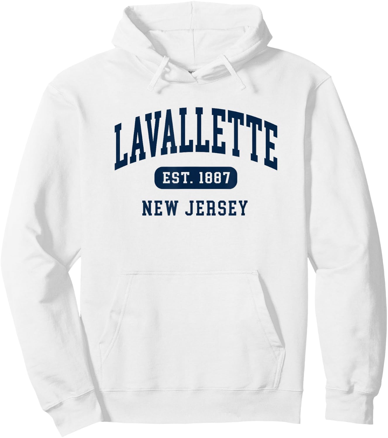 Lavallette New Jersey NJ Retro Est 1887 Vintage Souvenir Hoodie - Hoodie | White