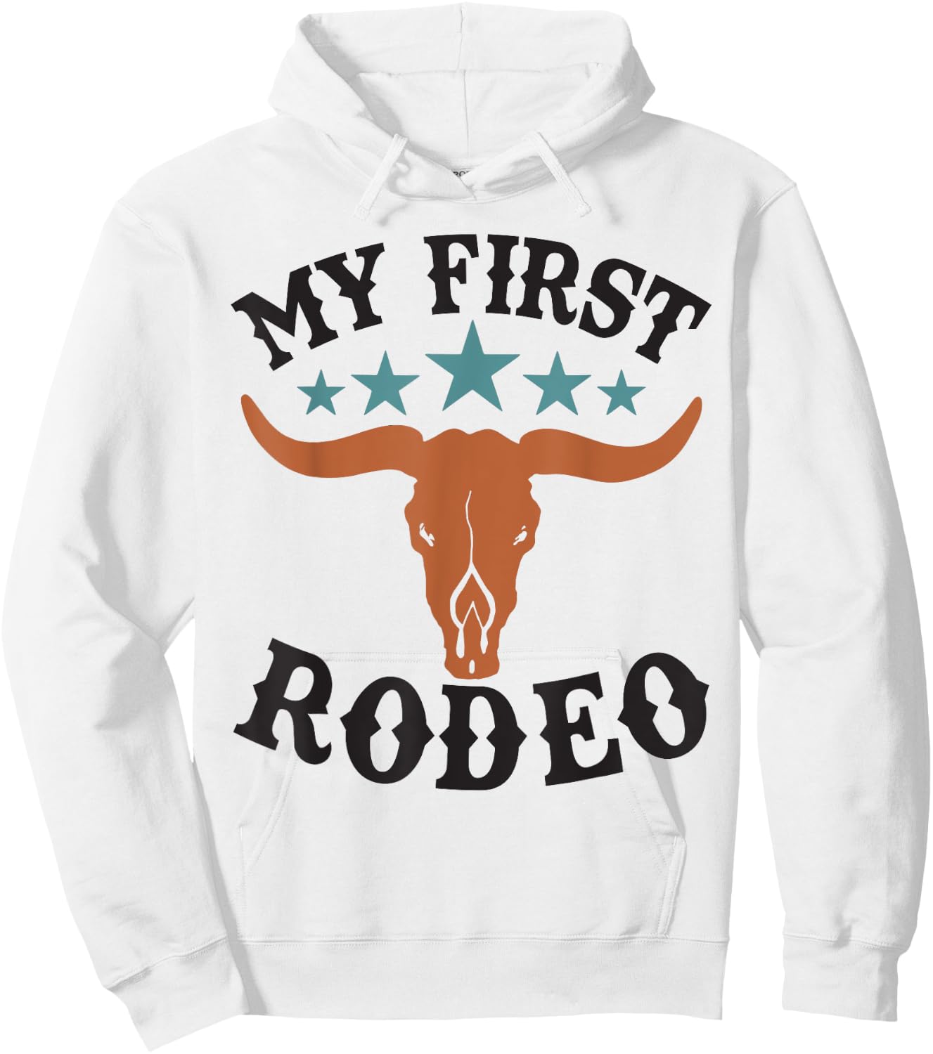 My First rodeo Birthday Cowboy Western Rodeo Party Matching Hoodie - Hoodie | White