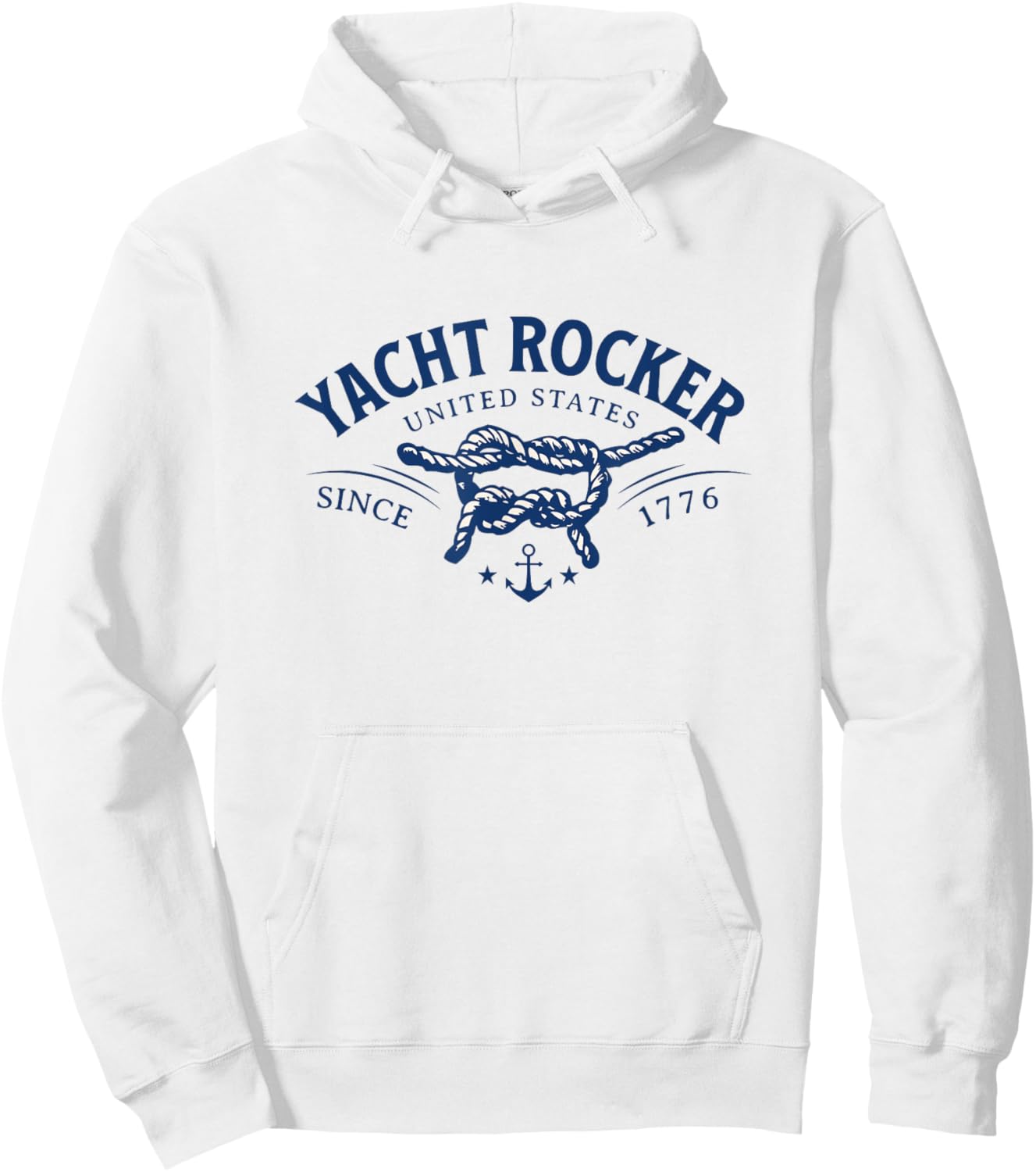 Yacht Rocker Anchor Nautical Cruise Lake Party Graphic Hoodie - Hoodie | White