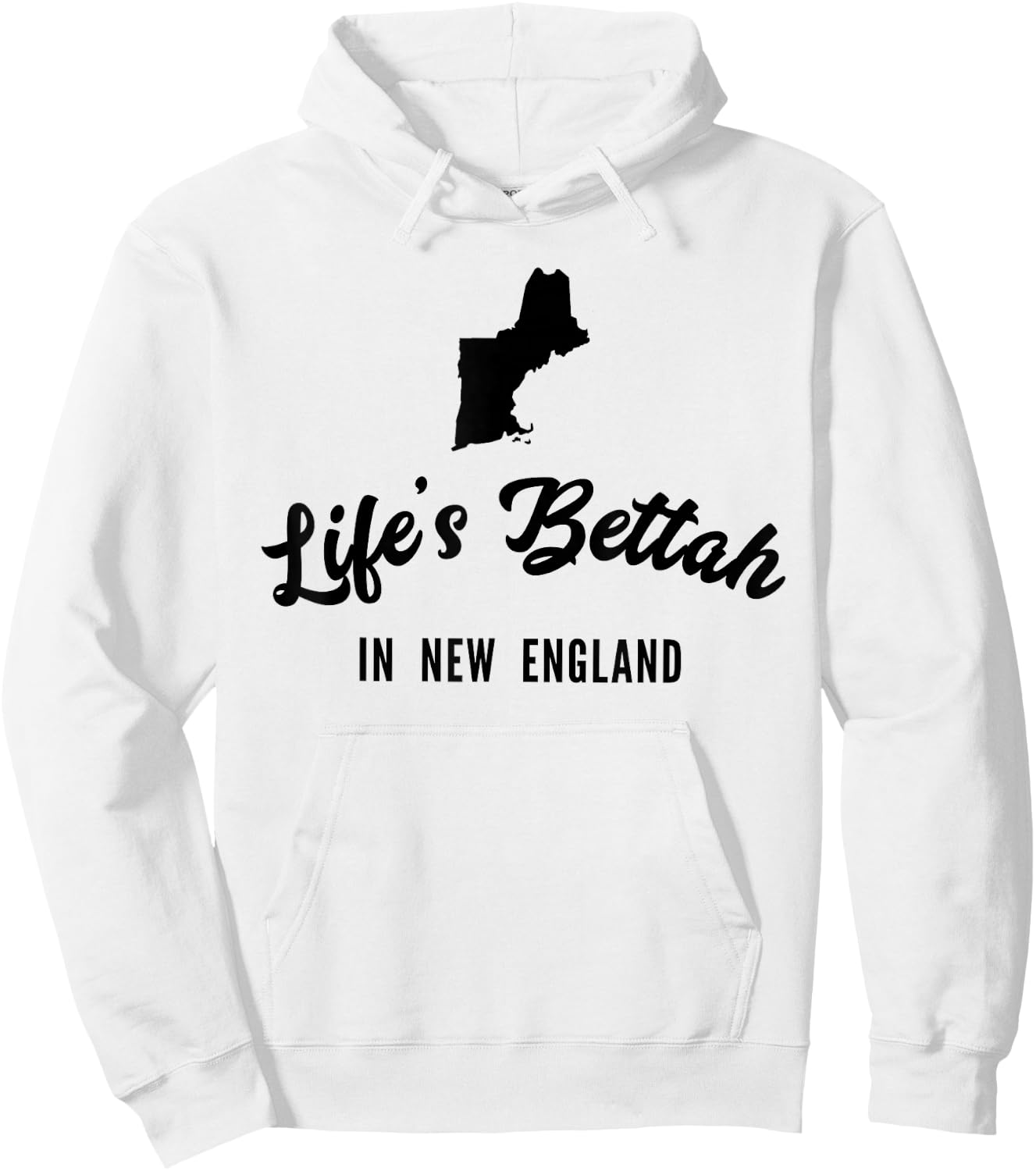 Life's Bettah in New England Hoodie - Hoodie | White