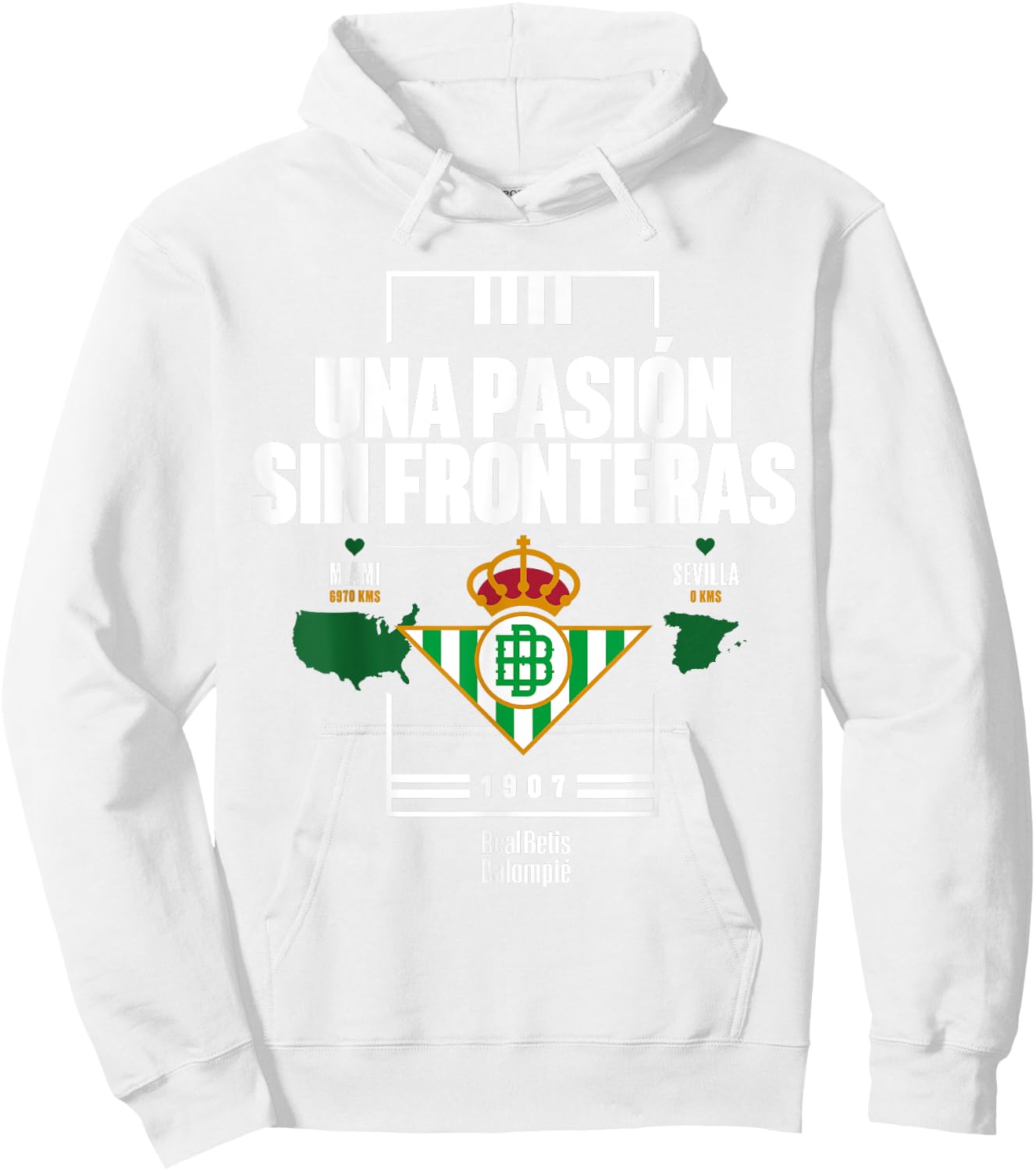 Real Betis sports exclusive collection. Hoodie - Hoodie | White