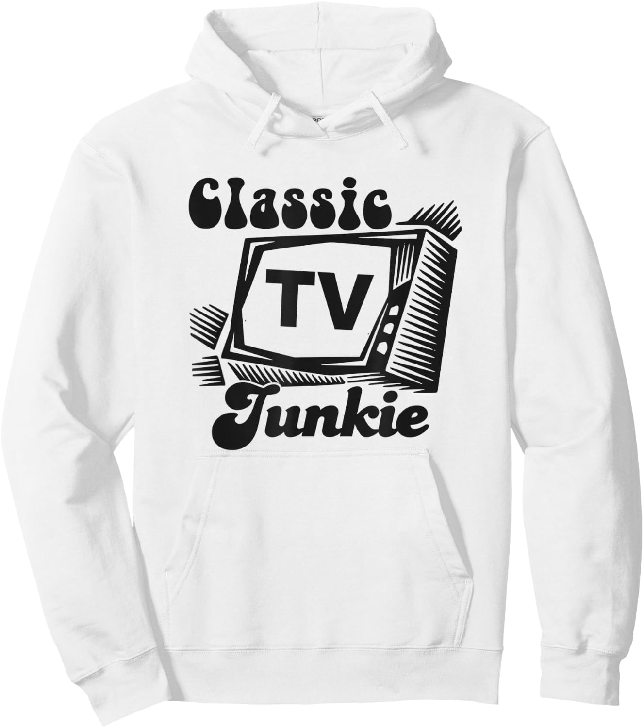 Classic TV Shows Junkie Vintage Retro 50s 60s 70s Television Hoodie - Hoodie | White
