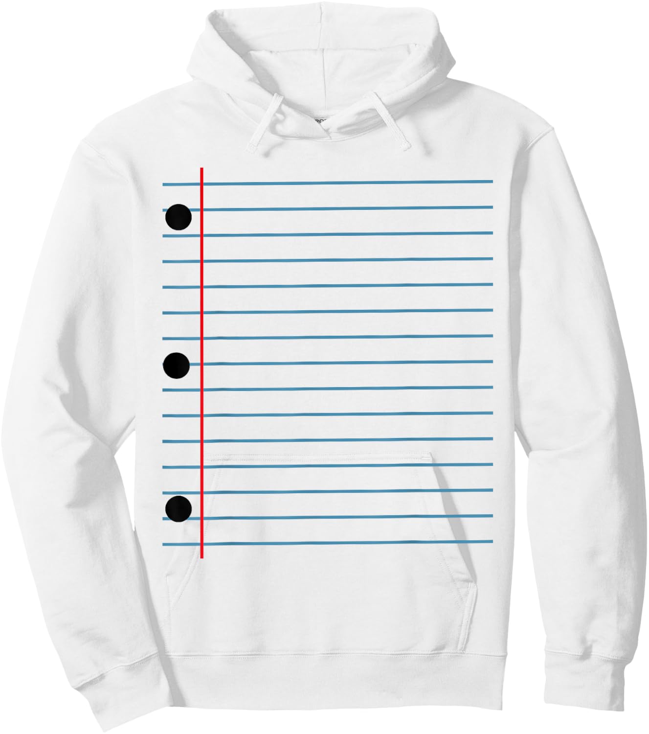 Funny Lined Notebook Paper Group Halloween Costume Hoodie - Hoodie | White