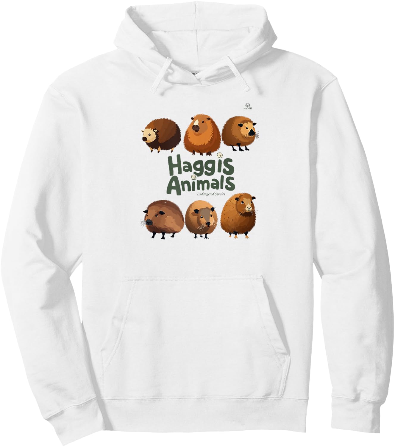 Scottish Wild Haggis Animals Hoodie - Hoodie | White