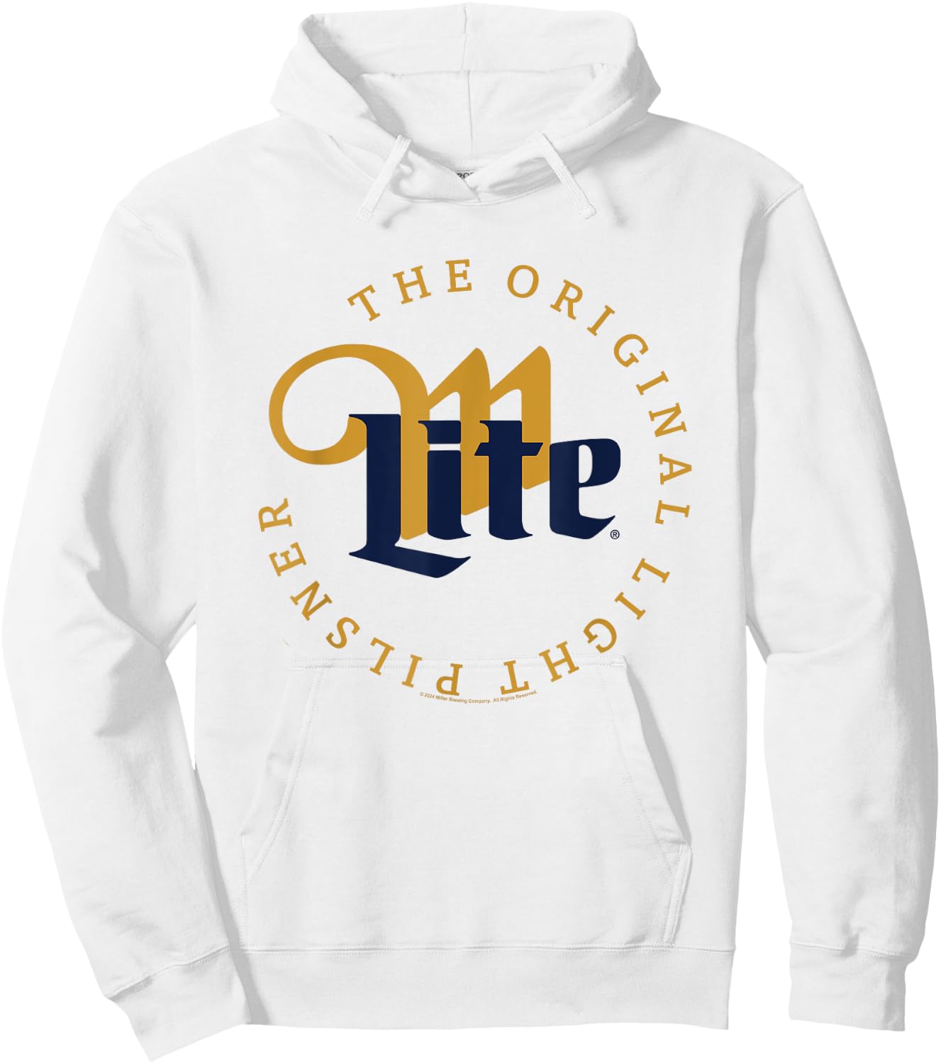Miller Lite The Original Light Pilsner Vintage Label Hoodie - Hoodie | White