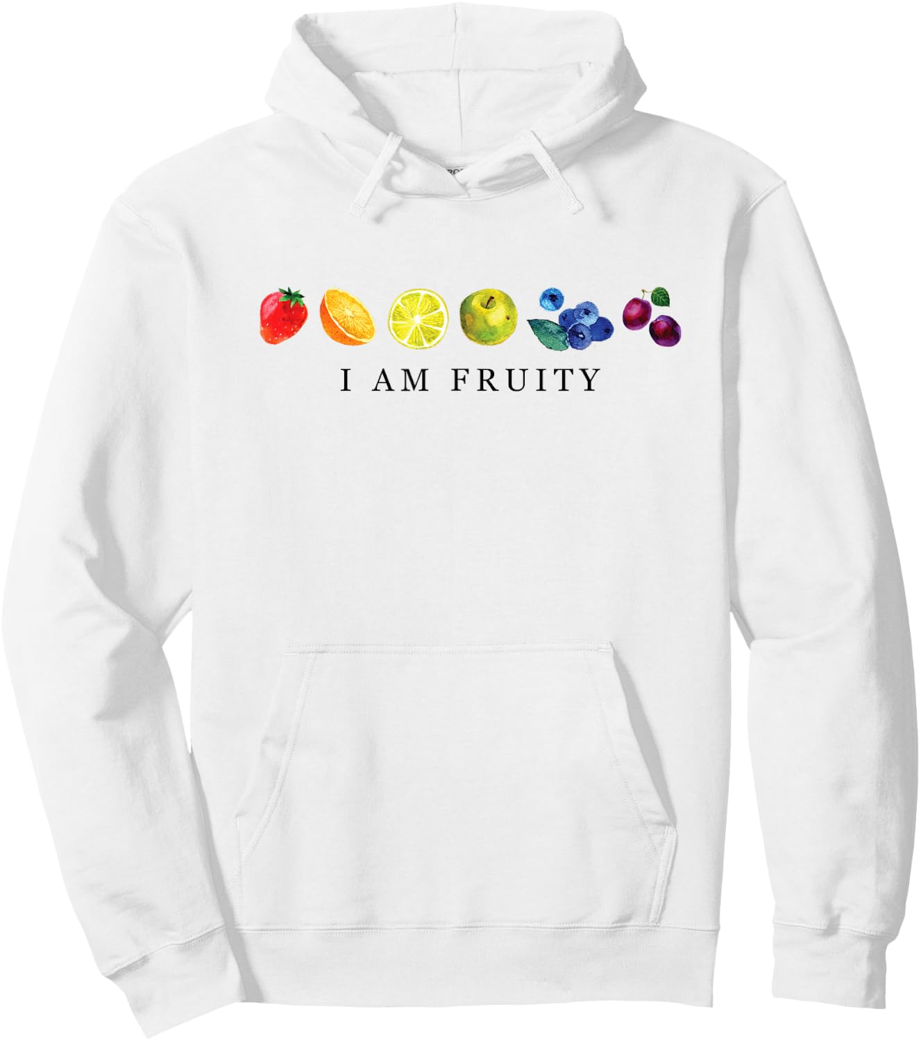 I Am Fruity LGBT Pride Flag Fruit Lover Hoodie - Hoodie | White