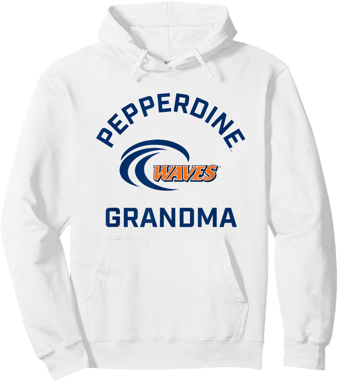 Pepperdine University Waves Arched Grandma Hoodie - Hoodie | White