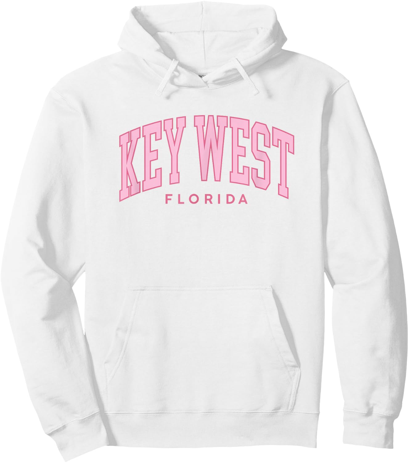 Key West Florida summer retro pink preppy throwback Hoodie - Hoodie | White