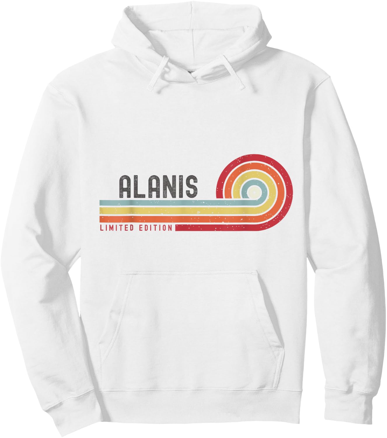 I Love Alanis Personalized Retro Sunset First Name Hoodie - Hoodie | White