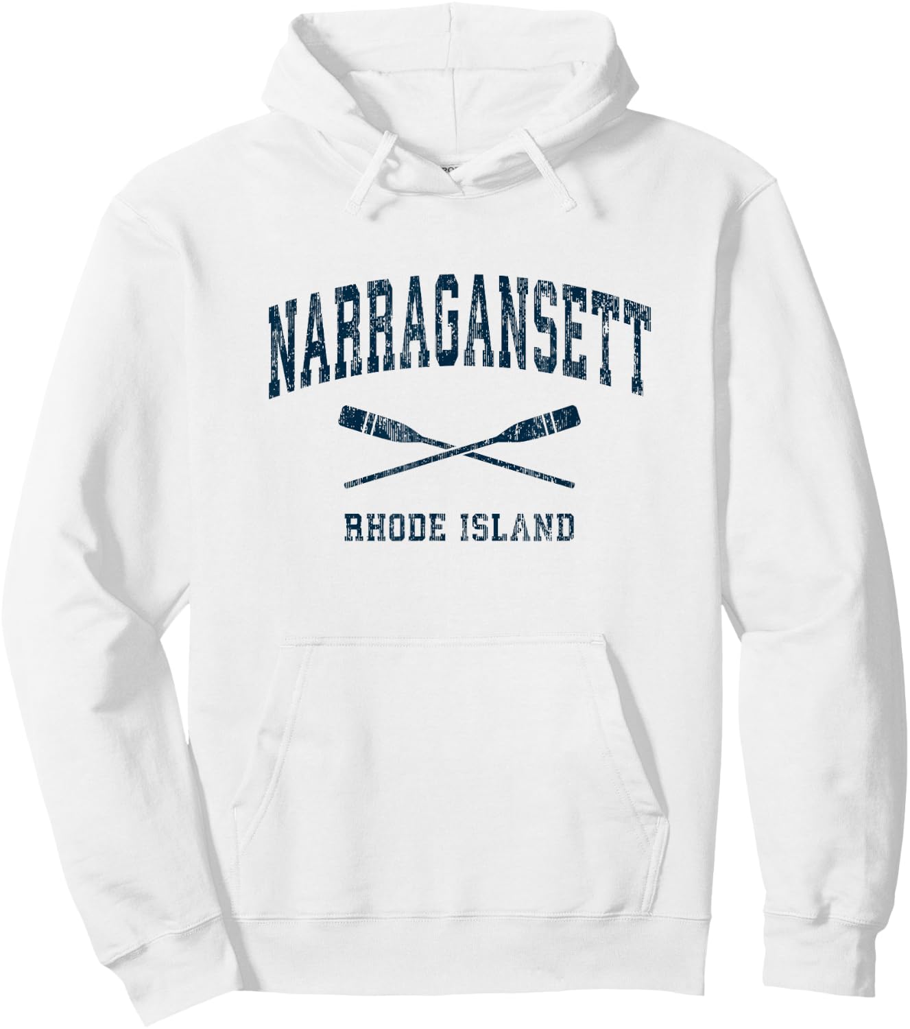 Narragansett Rhode Island Vintage Nautical Paddles Sports Oa Hoodie - Hoodie | White