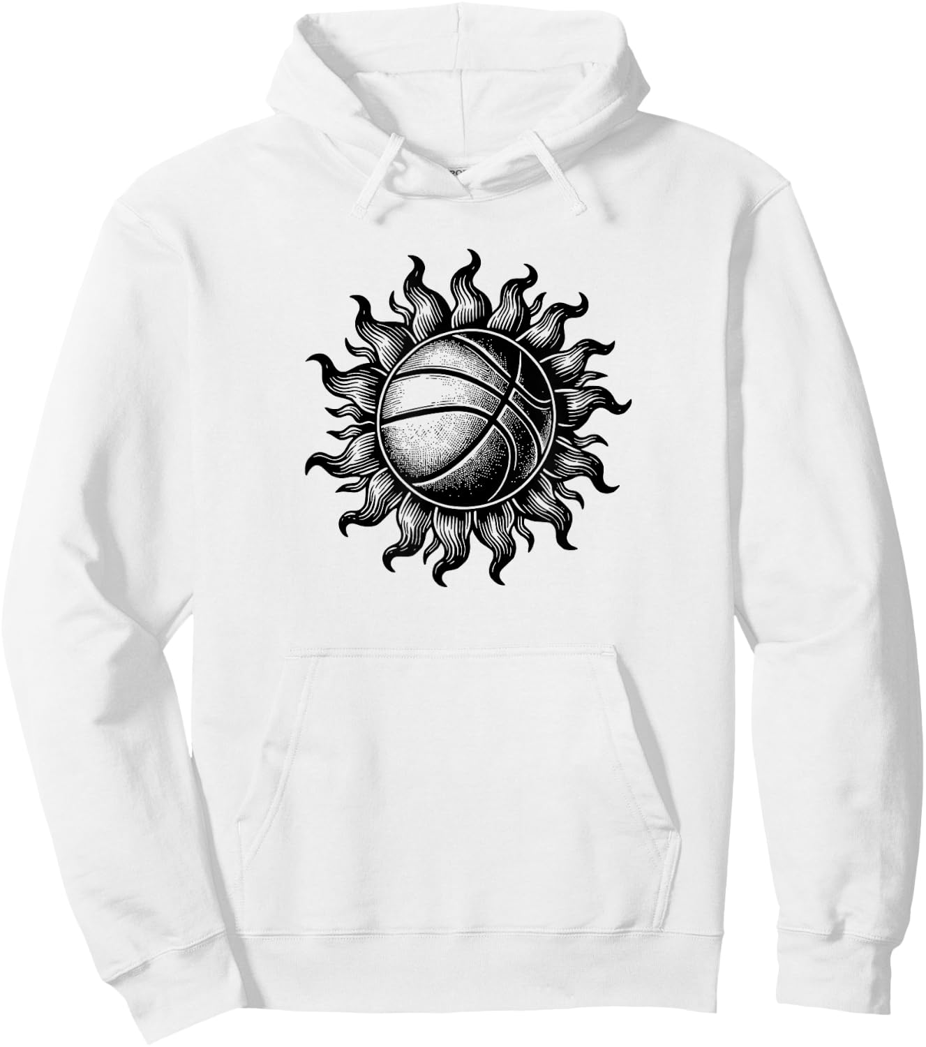 Basketball Sun Hoodie - Hoodie | White