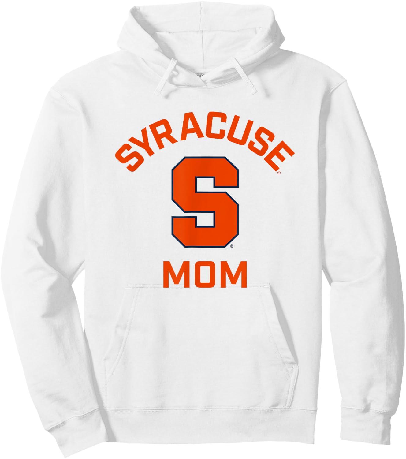 Syracuse University Orange Arched Mom Hoodie - Hoodie | White