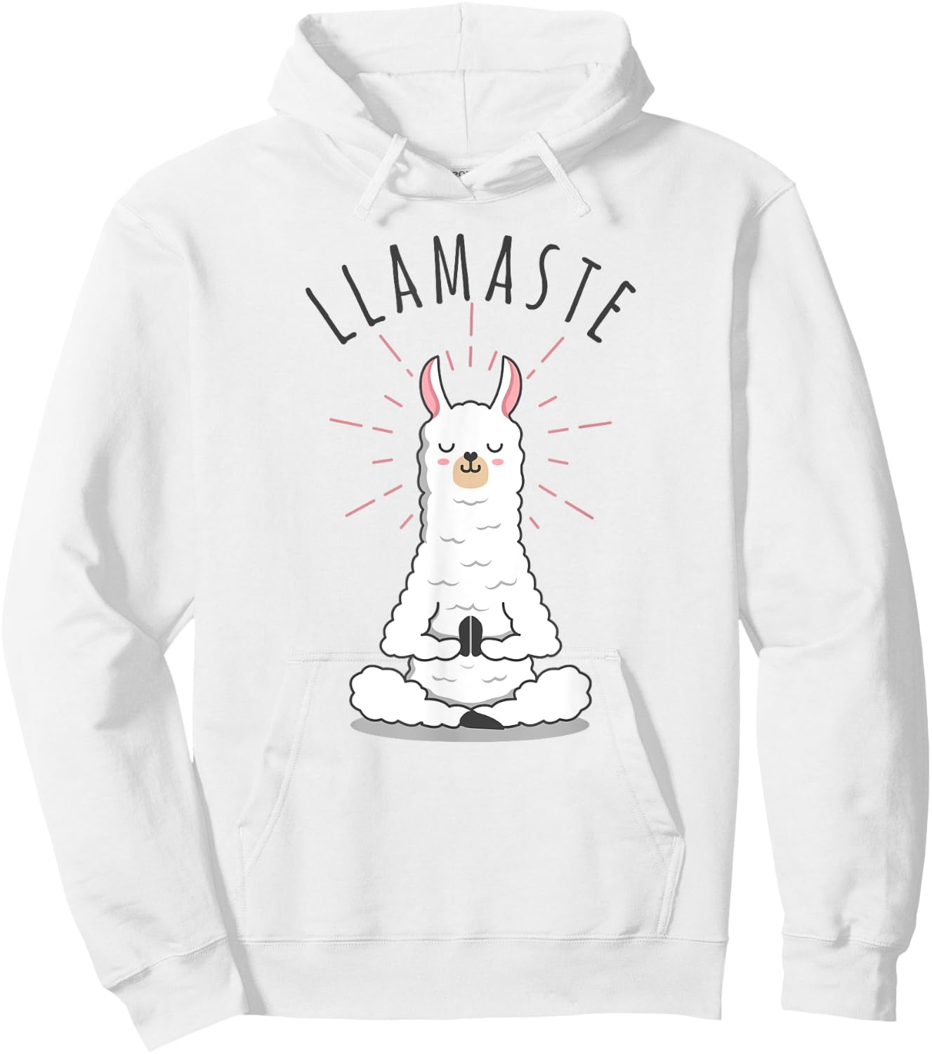 Llamaste Llama Yoga Yogi Cute Love Hoodie - Hoodie | White