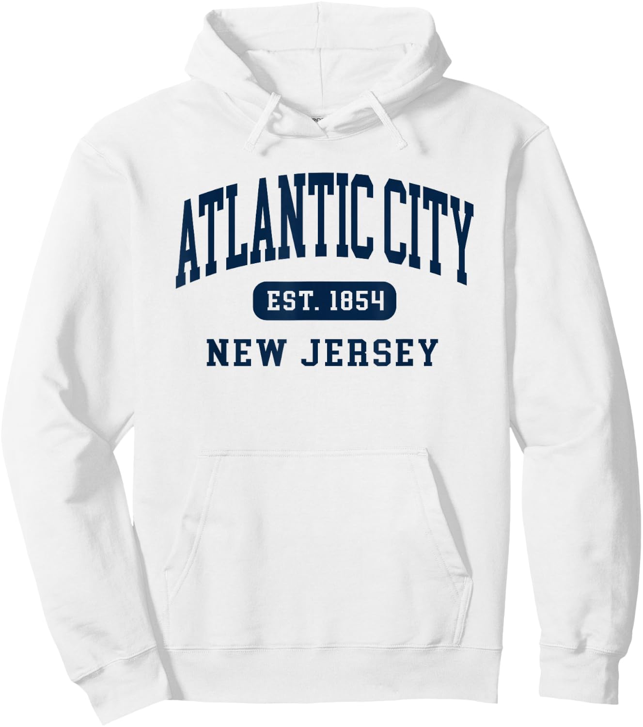 Atlantic City New Jersey Retro Est 1854 Vintage Souvenir Hoodie - Hoodie | White