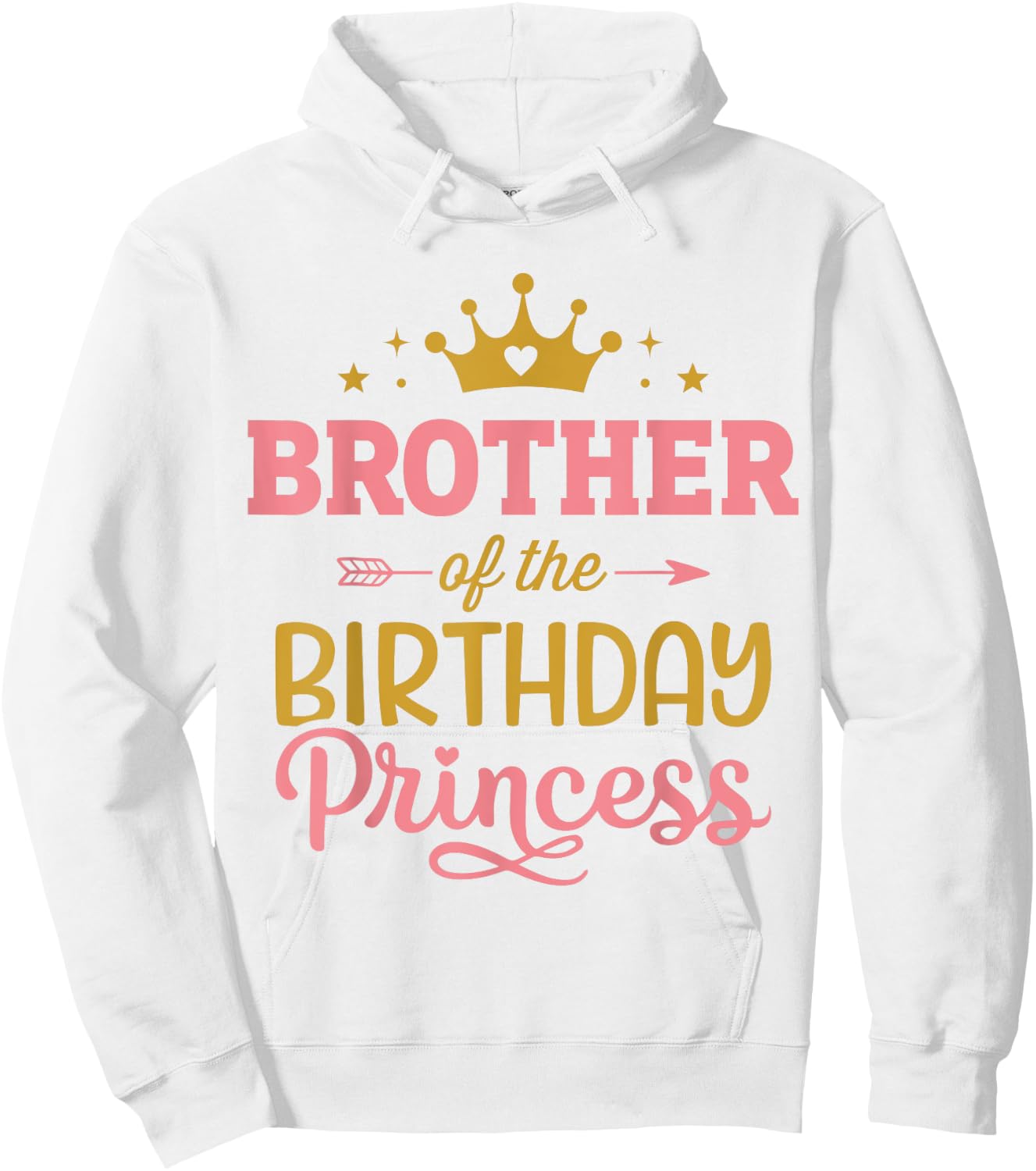 Brother of the birthday princess girl matching family party Hoodie - Hoodie | White