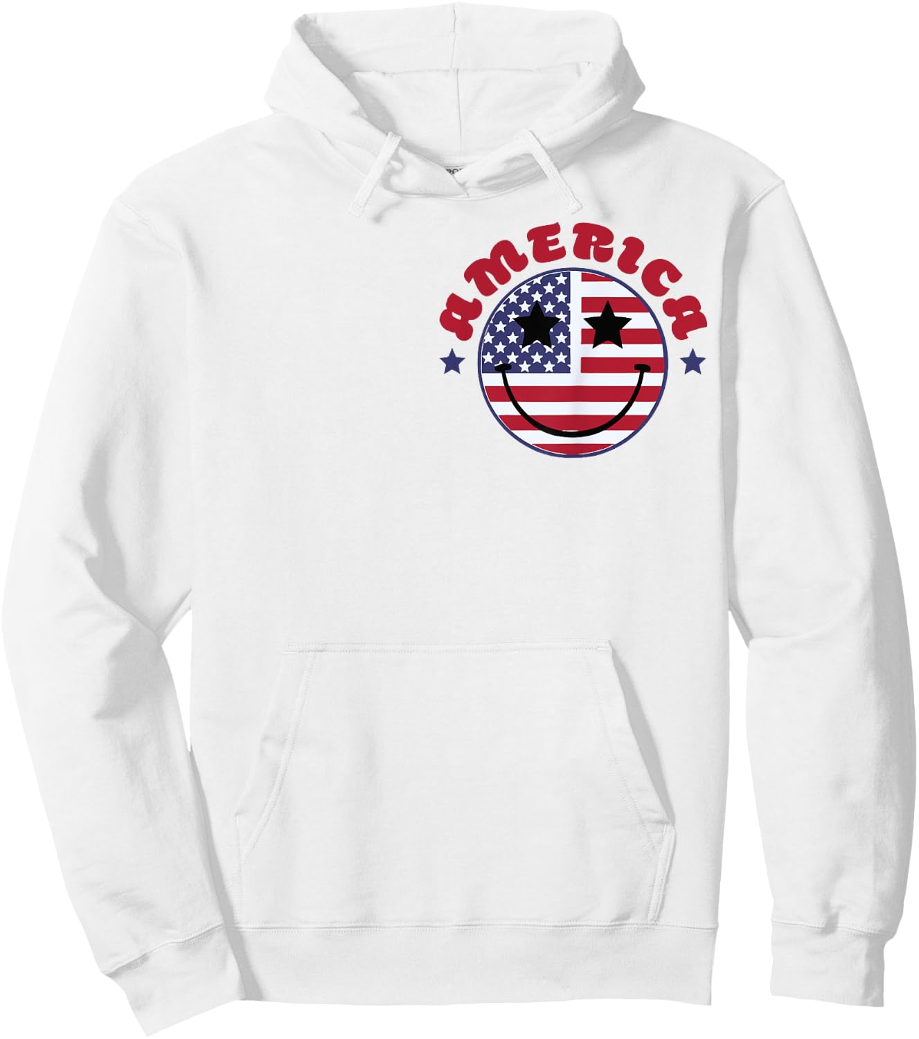 (2sided Front+Back) Land of the free because of the brave Hoodie - Hoodie | White