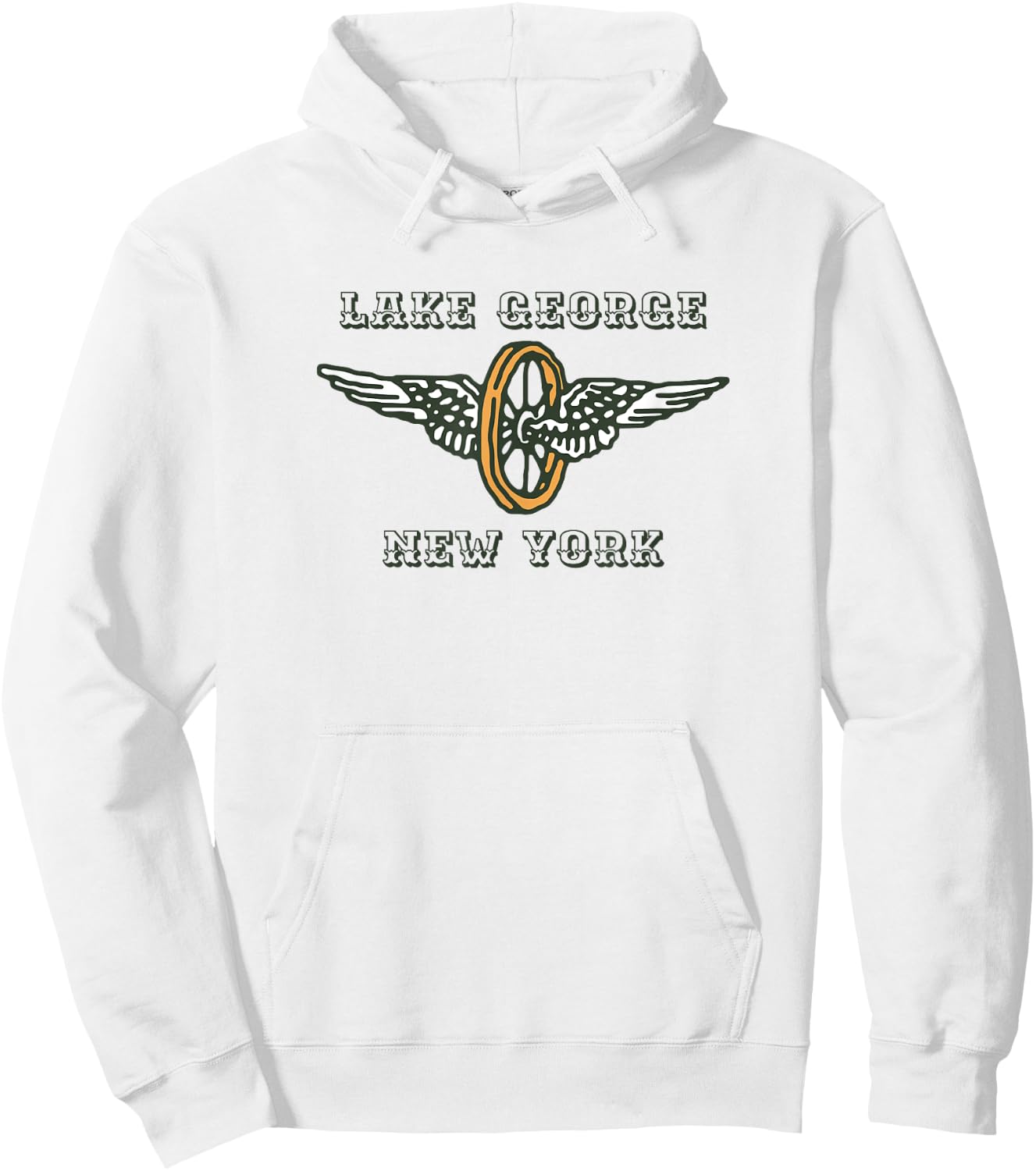 Lake George New York Motorcycle Rally Hoodie - Hoodie | White