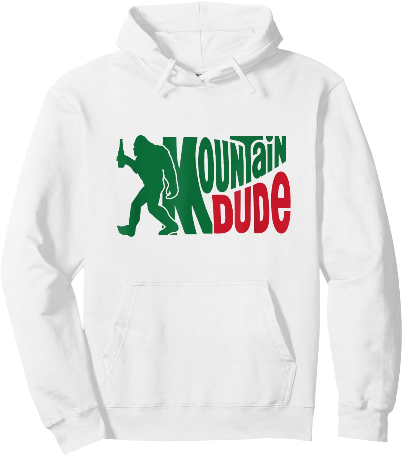 Mountain Dude Funny Bigfoot Sasquatch Hiking Gift Hoodie - Hoodie | White