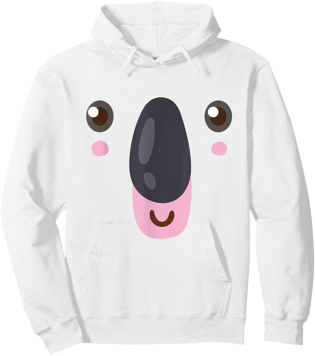 Halloween Koala Face Costume Hoodie - Hoodie | White
