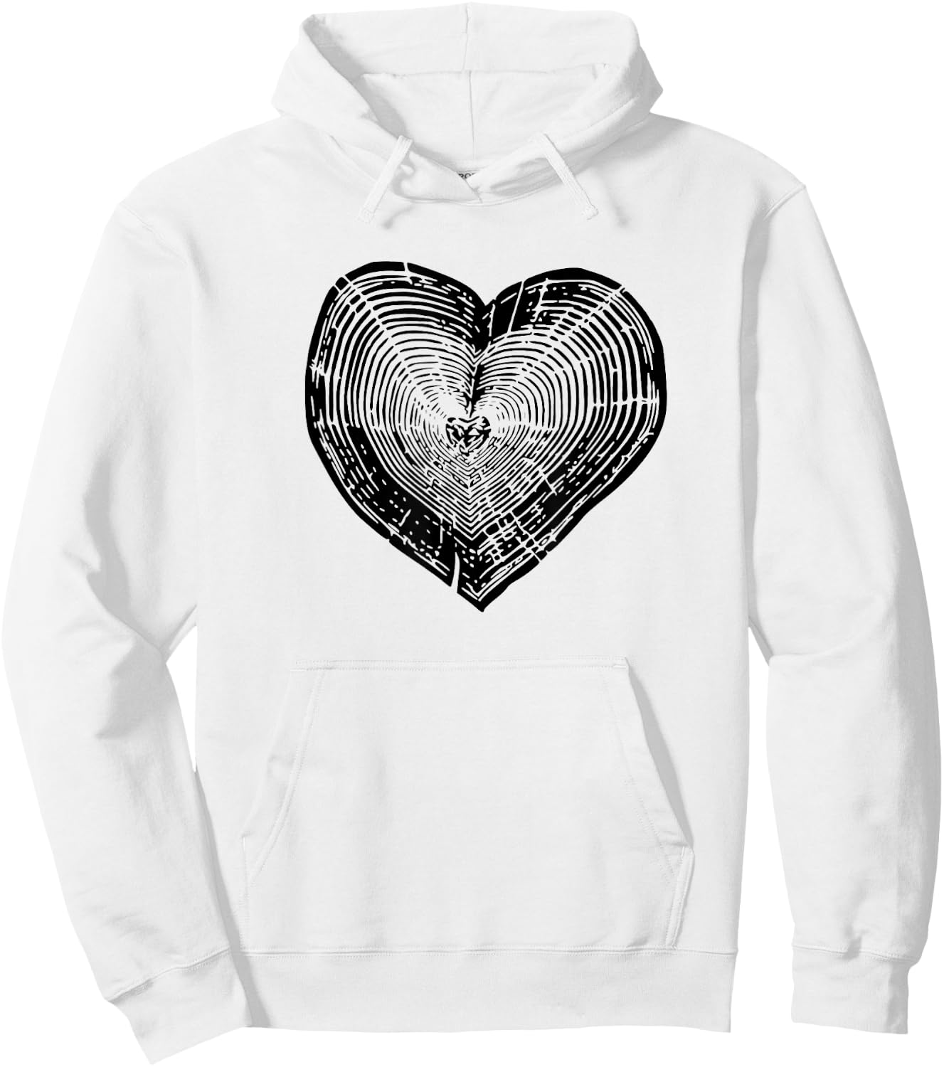 Outdoor Nature Lover Tree Ring Heart Earth Day Hoodie - Hoodie | White