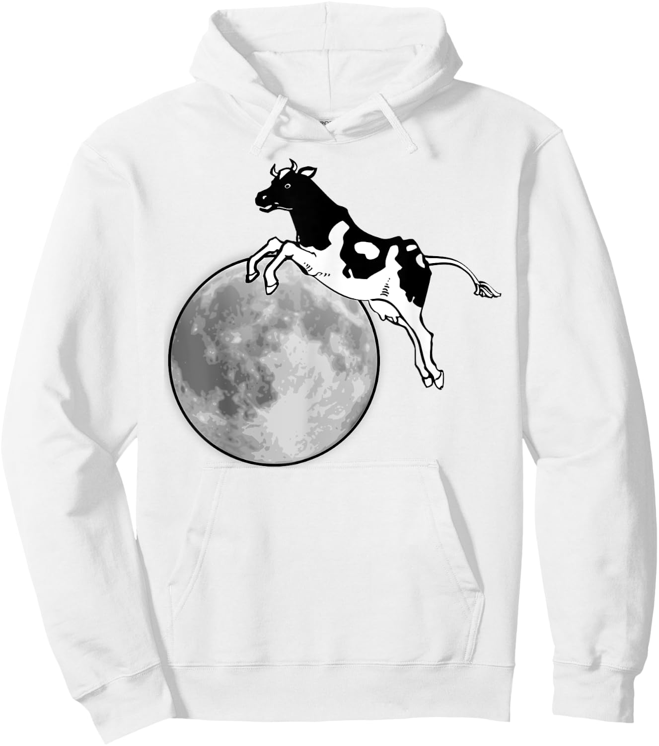 Cow Jumps Over The Moon Hoodie - Hoodie | White